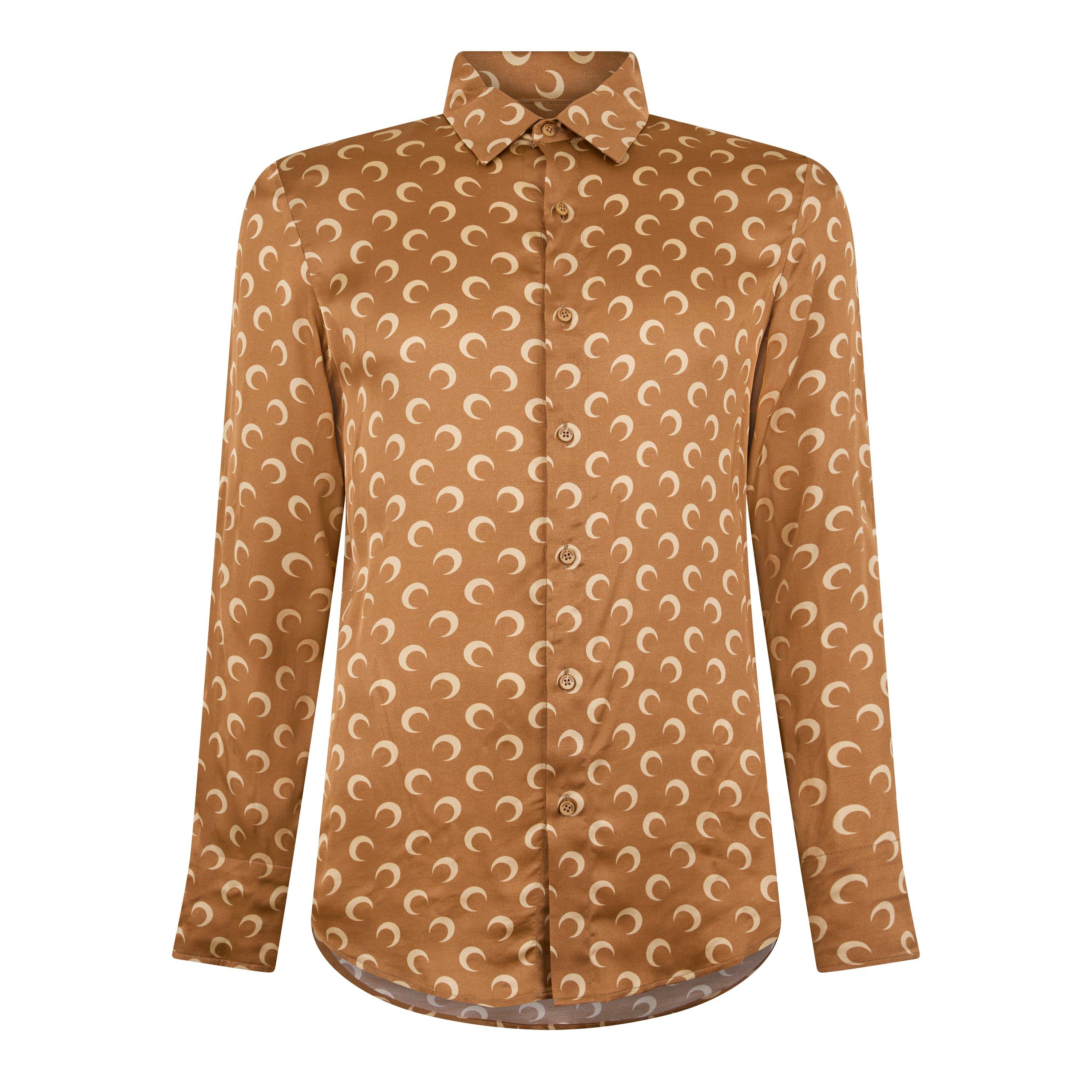 Camel - Marine Serre - Men's Long-Sleeve Patterned Shirt - 7