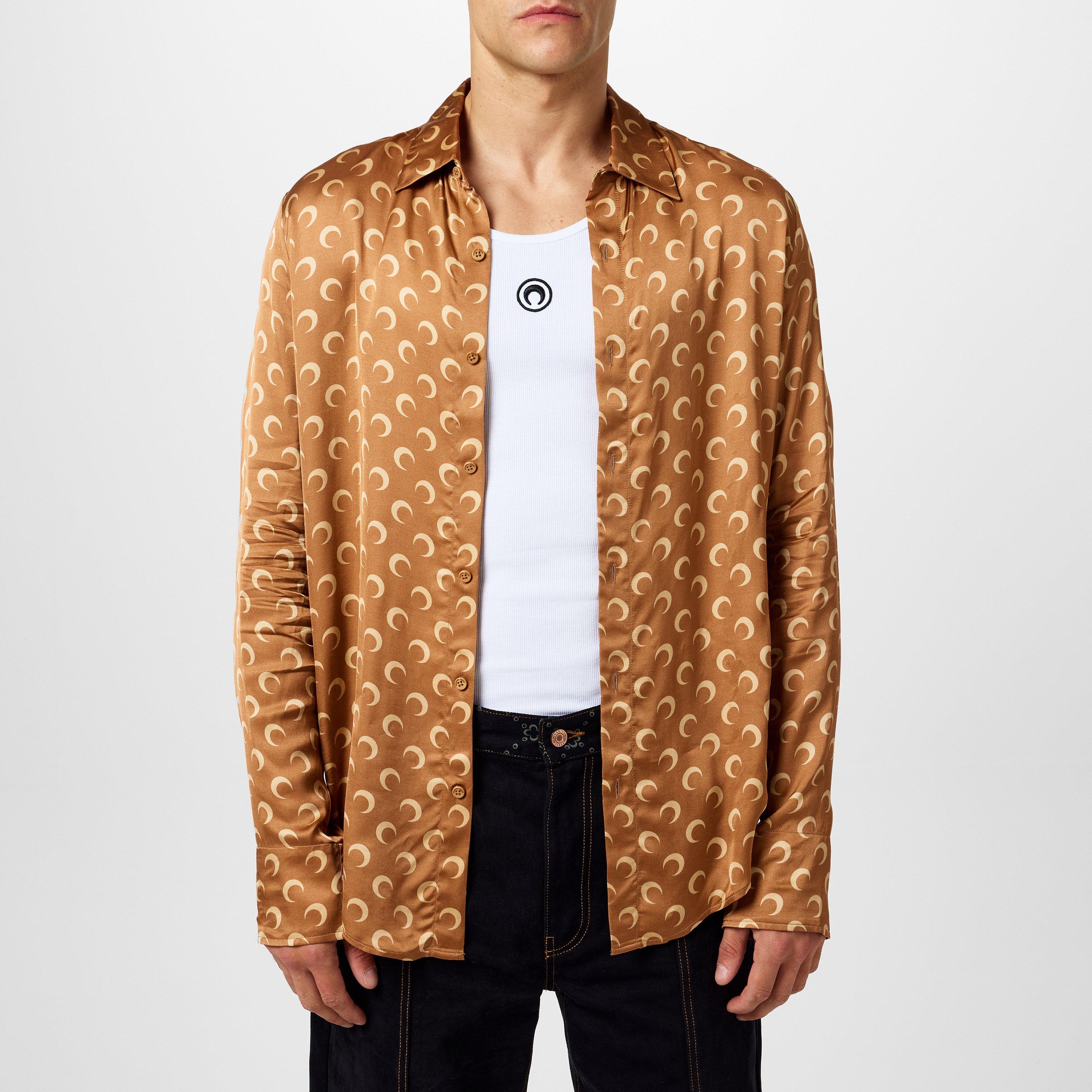 Camel - Marine Serre - Men's Long-Sleeve Patterned Shirt - 3