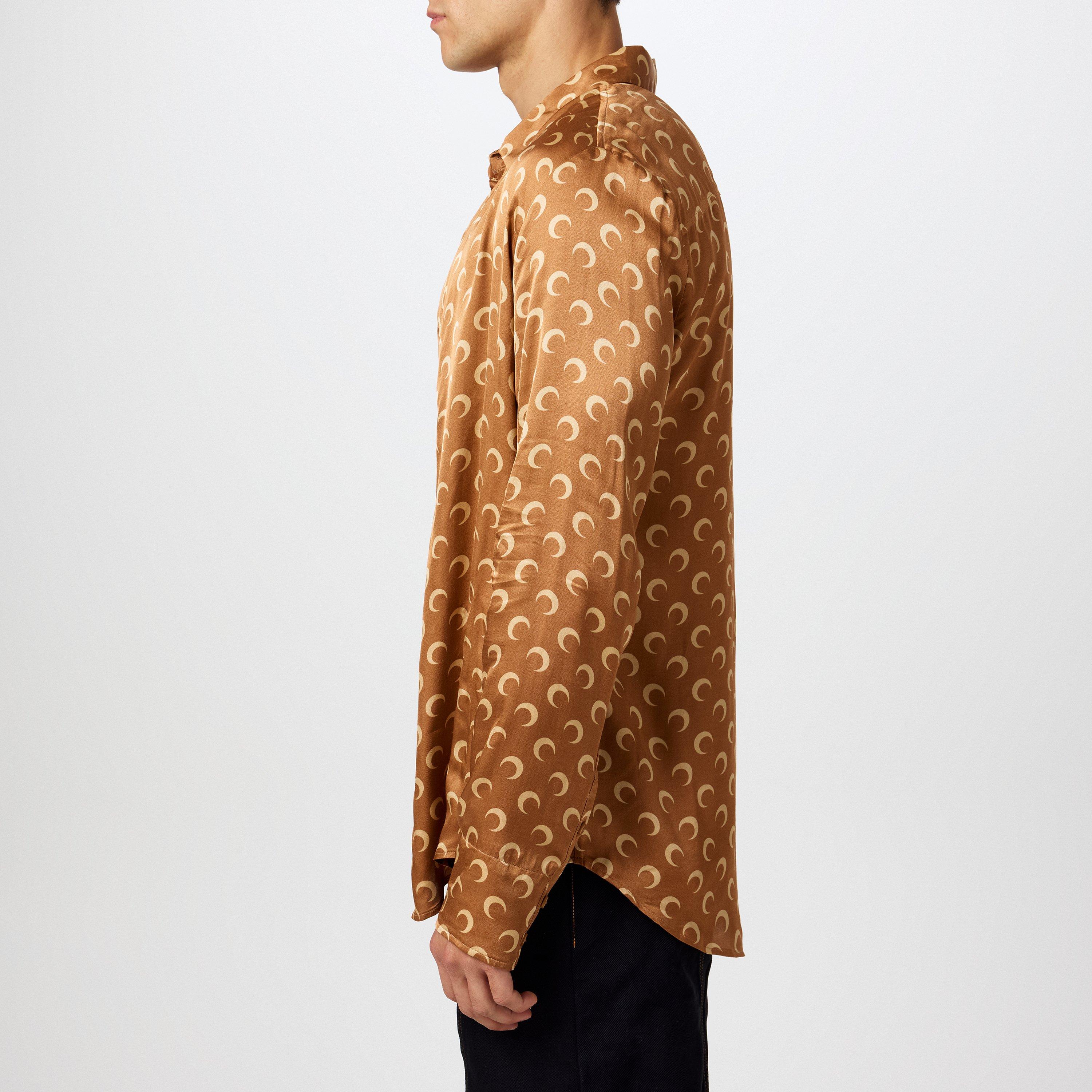 Camel - Marine Serre - Men's Long-Sleeve Patterned Shirt - 5