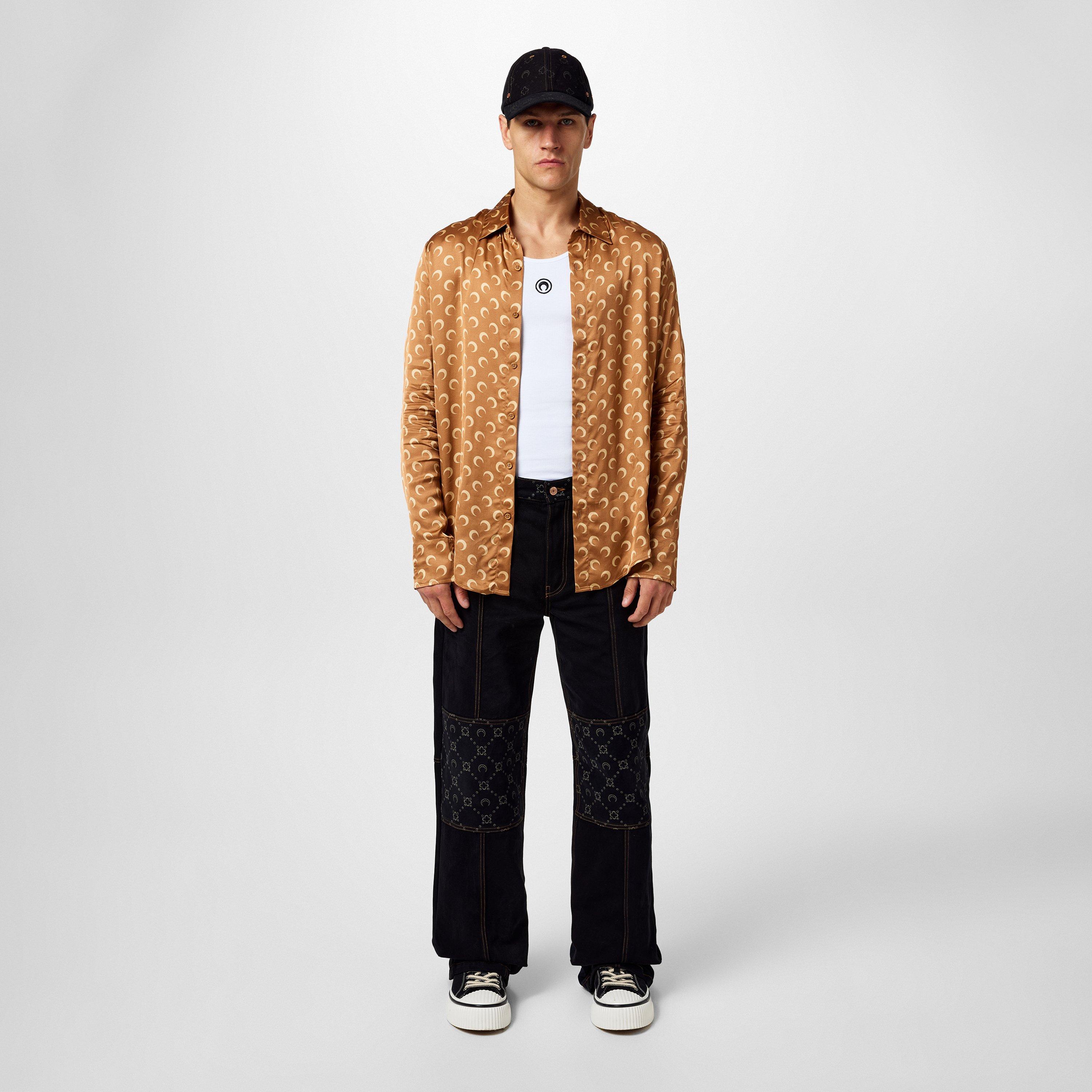 Camel - Marine Serre - Men's Long-Sleeve Patterned Shirt - 6