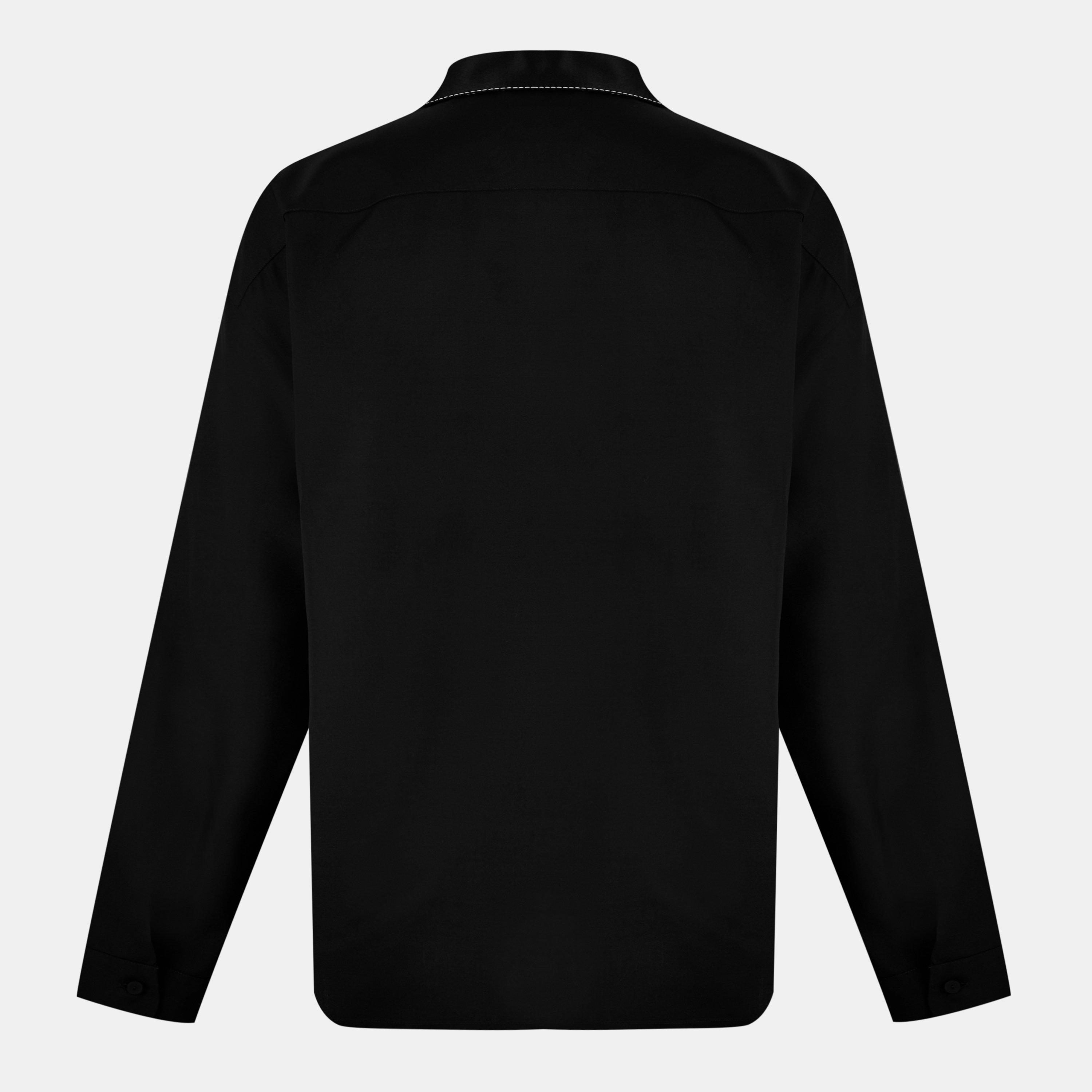 Black - Prada - Silk Shirt Mens - 2