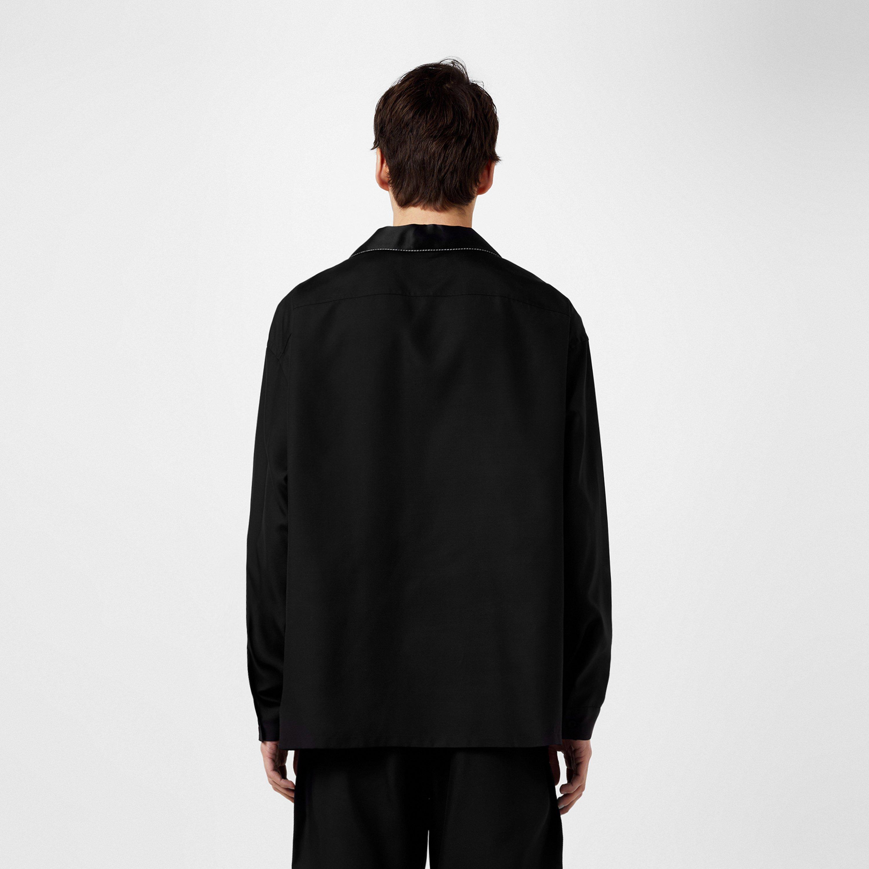 Black - Prada - Silk Shirt Mens - 4