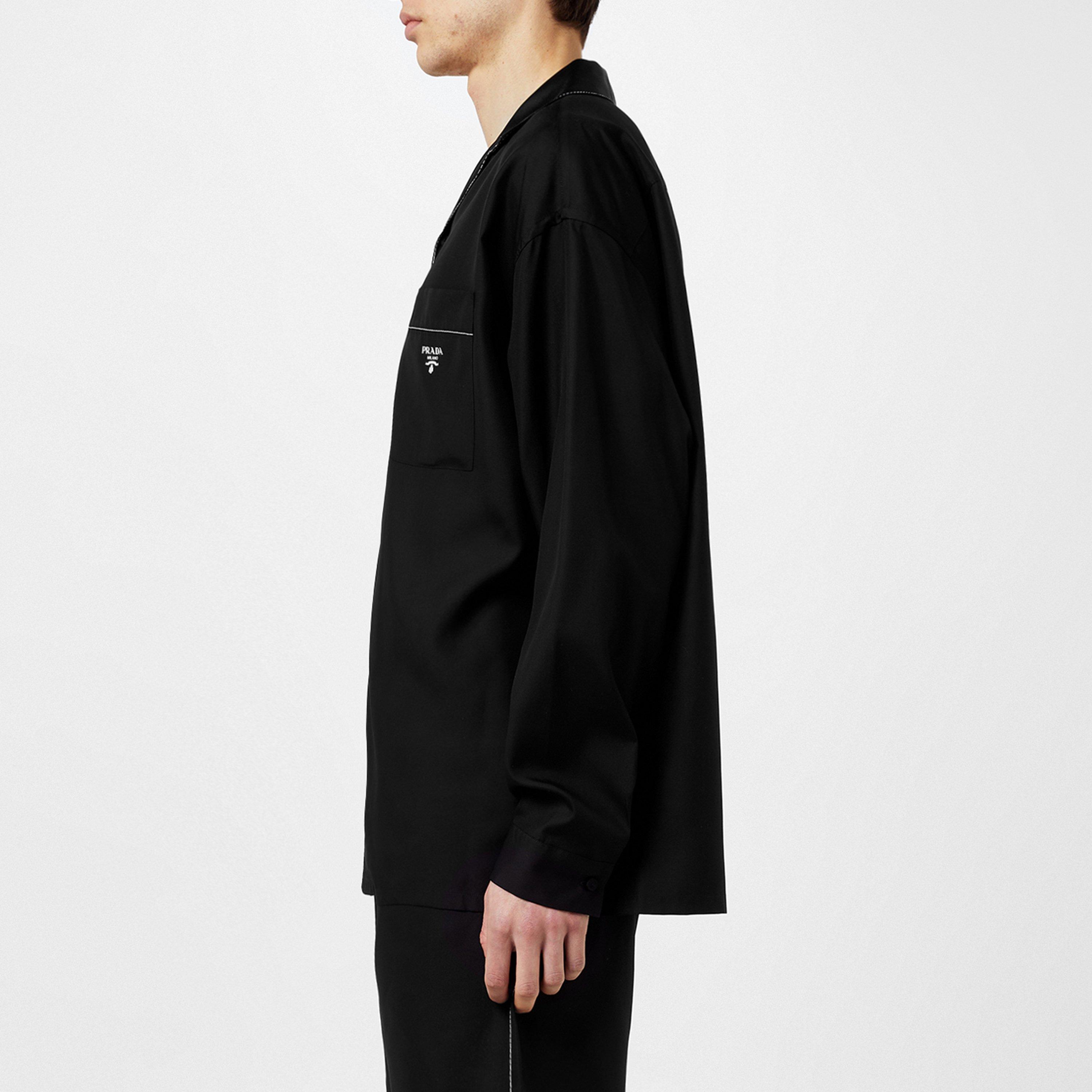 Black - Prada - Silk Shirt Mens - 5