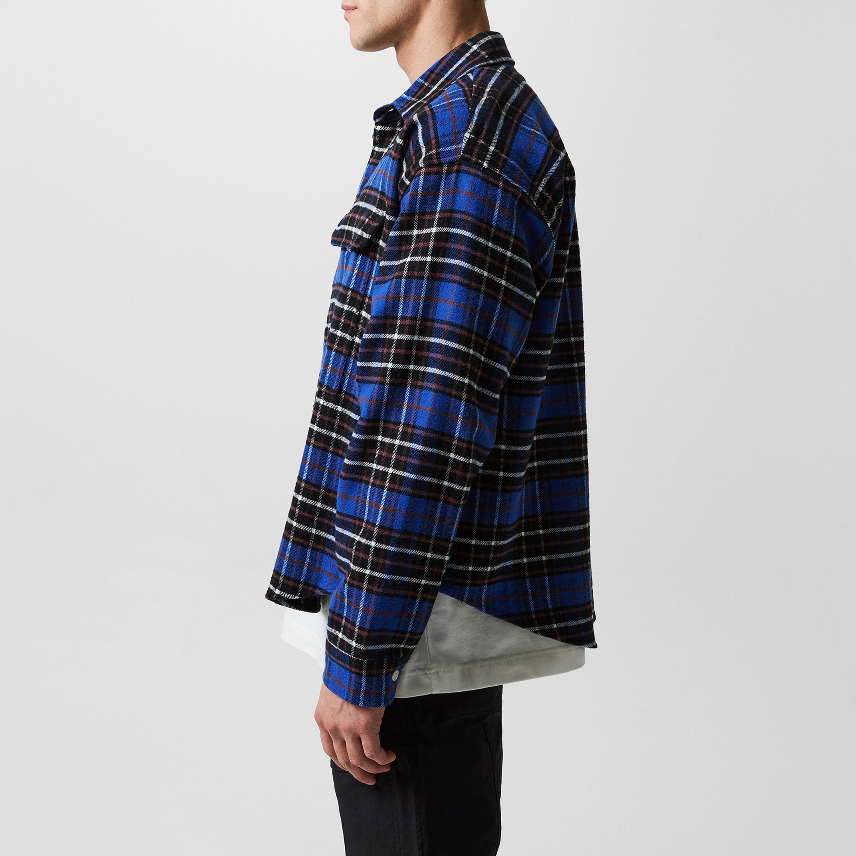 Blue - Cole Buxton - Aw24 Flannel Shirt - 2