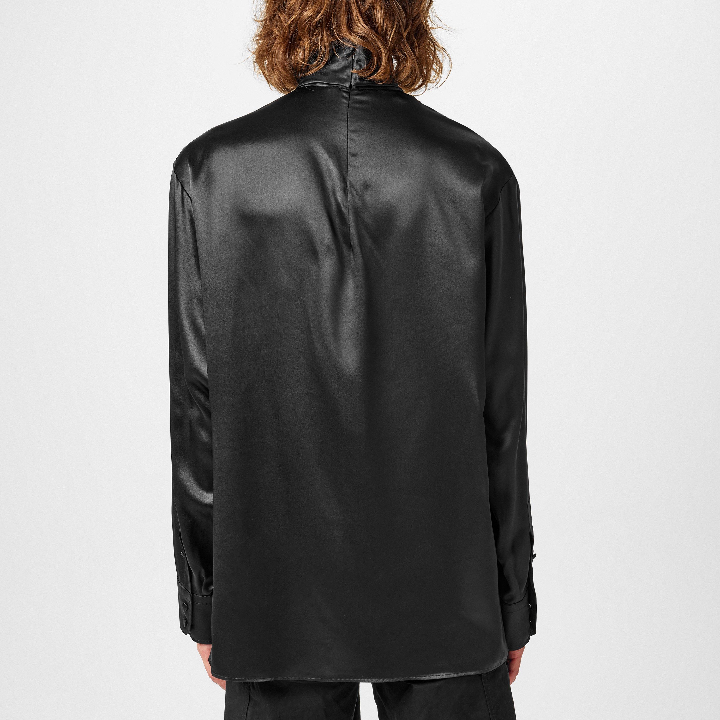 Black - Dolce and Gabbana - Loose Silk Turtleneck - 3