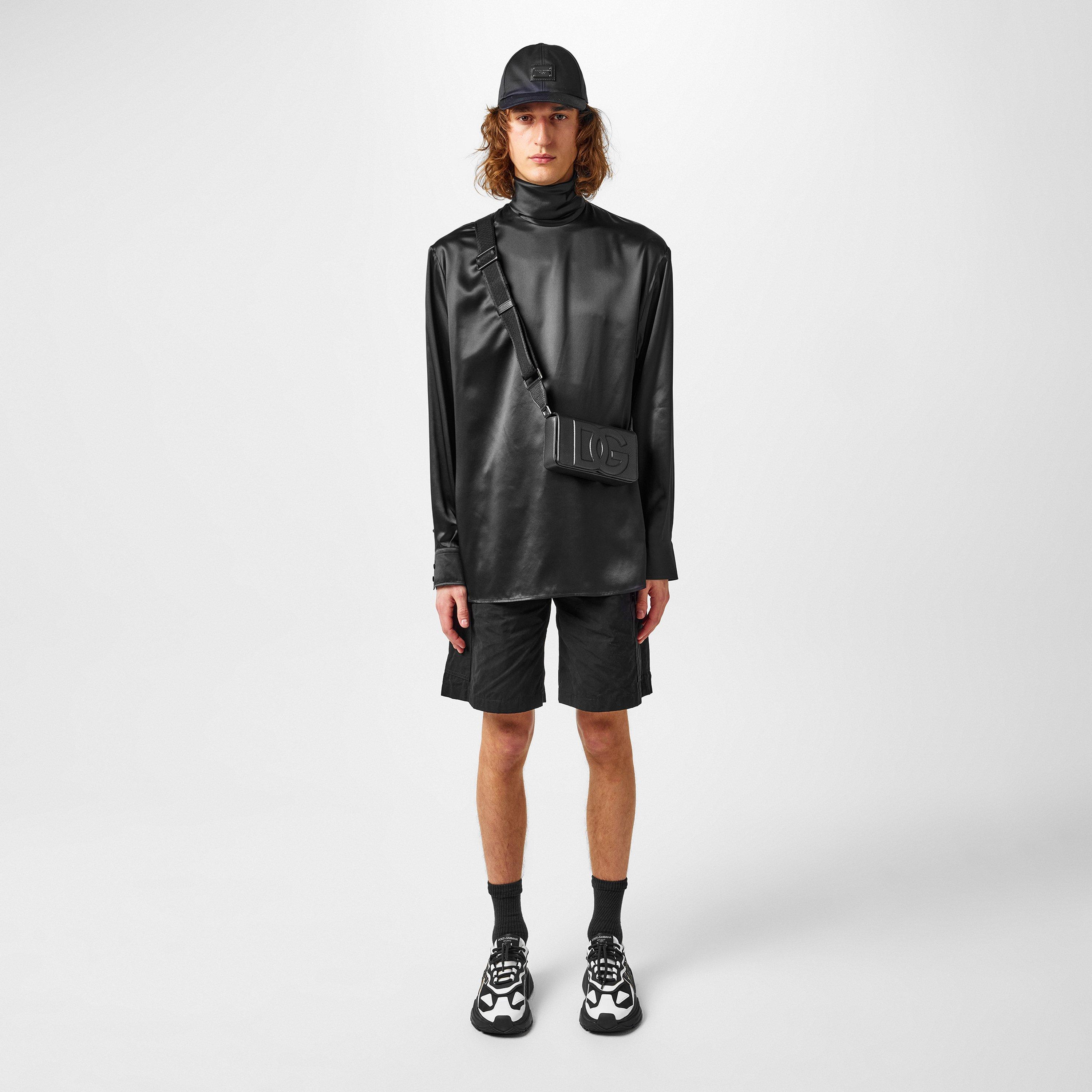 Black - Dolce and Gabbana - Loose Silk Turtleneck - 4