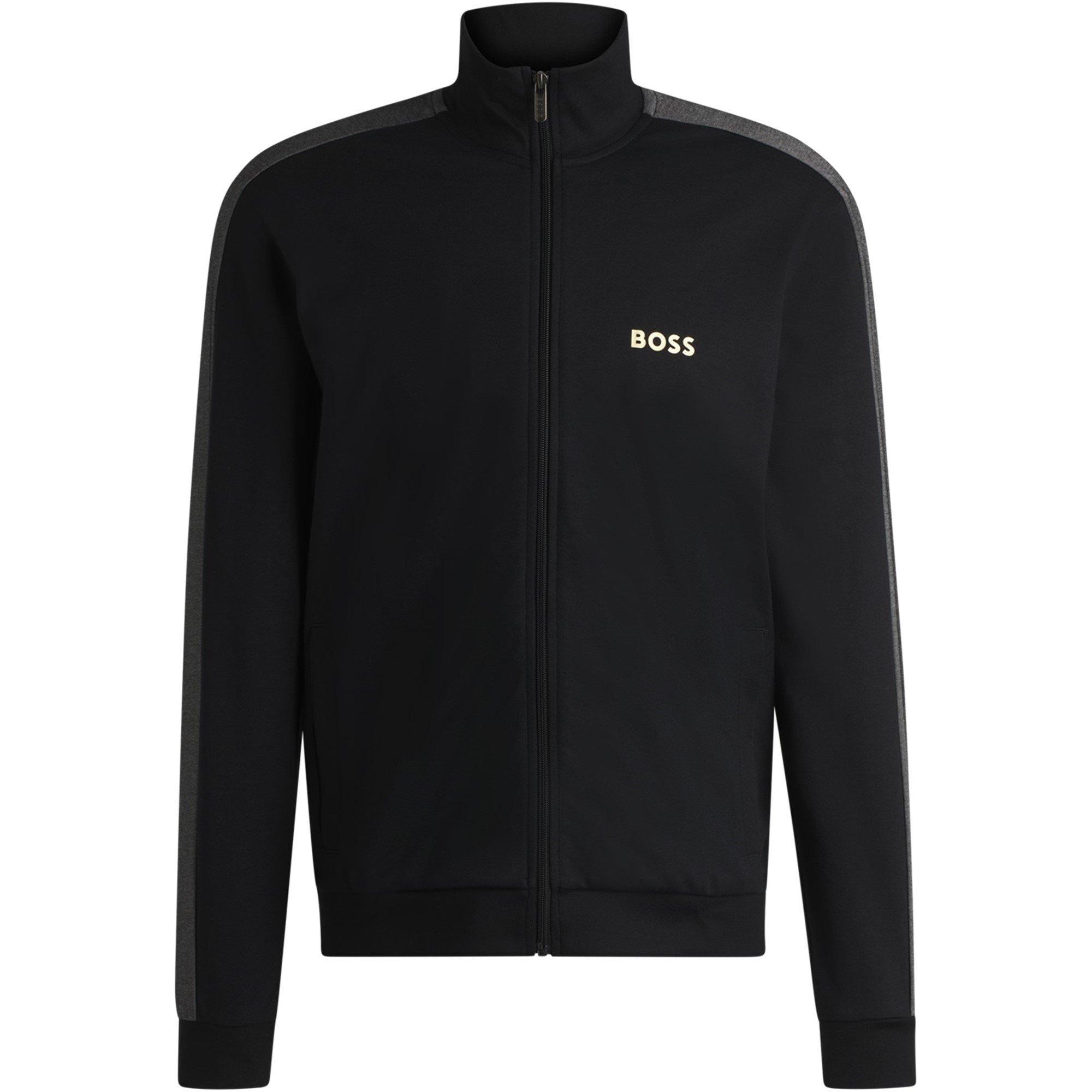 Boss Men's BW Tracksuit FZ Funnel Neck Jacket - Black/Gold 001 - S