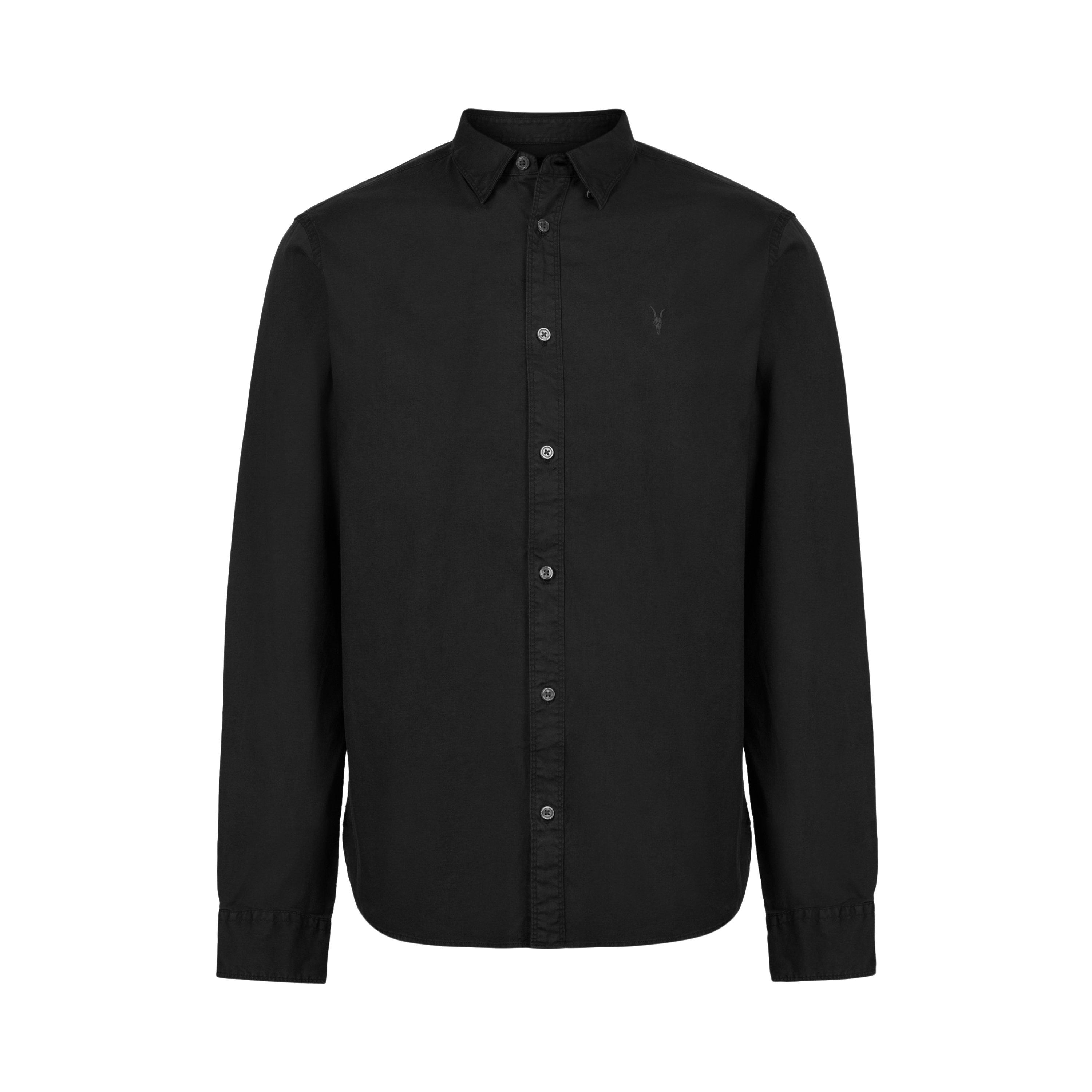 Allsaints Men's Hawthorn Long Sleeve Shirt - Black - Small