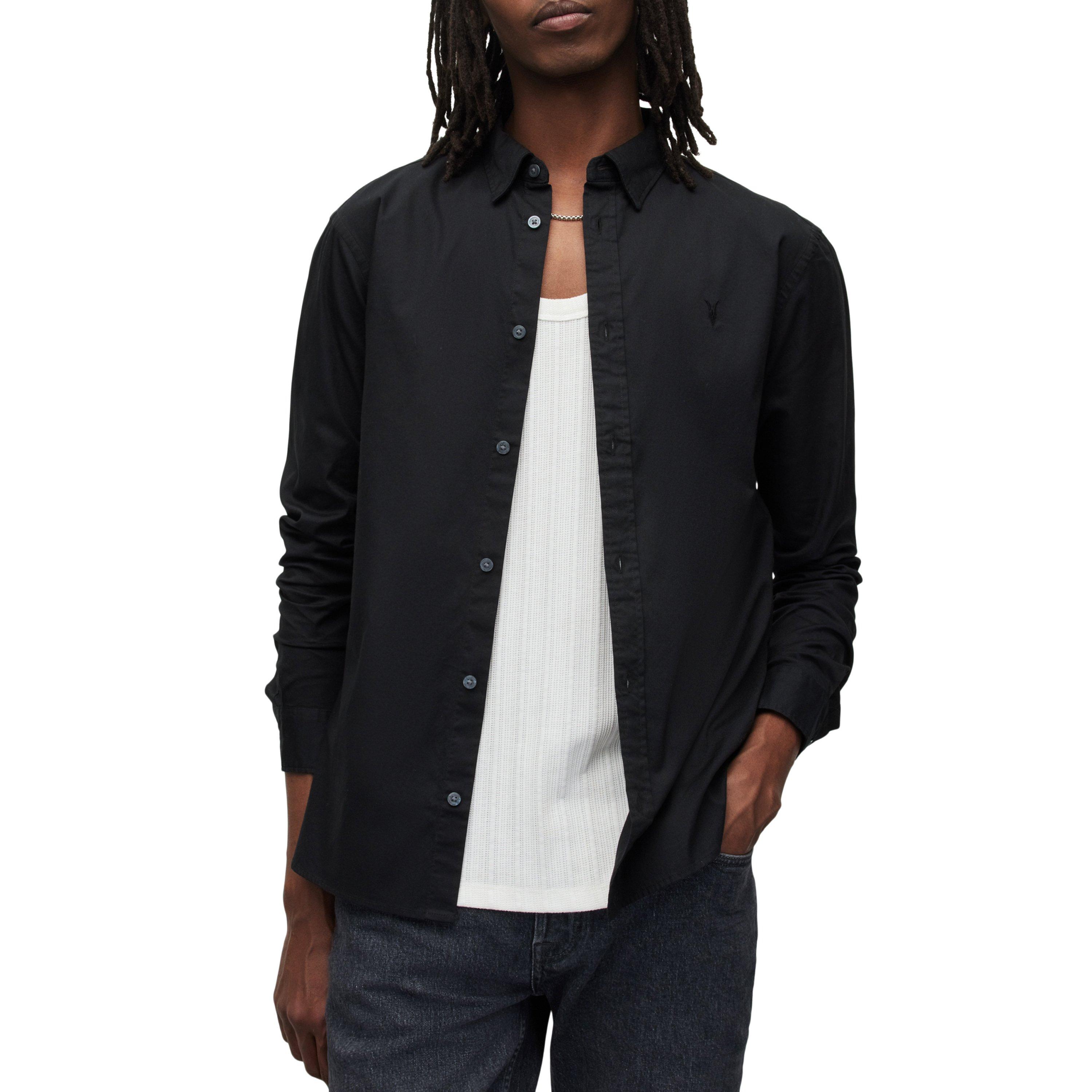 Black - AllSaints - Hawthorn Long Sleeve Shirt - 2