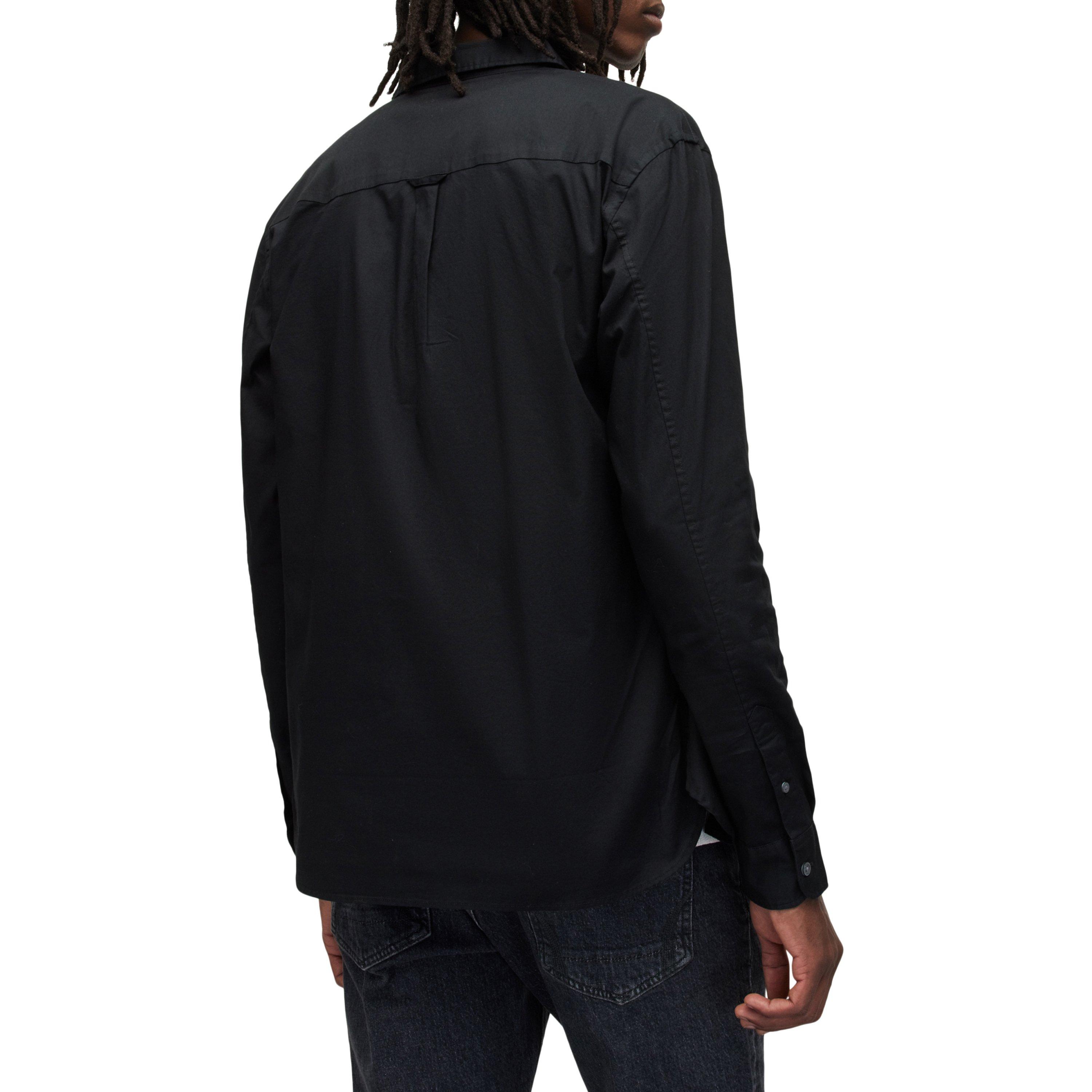 Black - AllSaints - Hawthorn Long Sleeve Shirt - 4