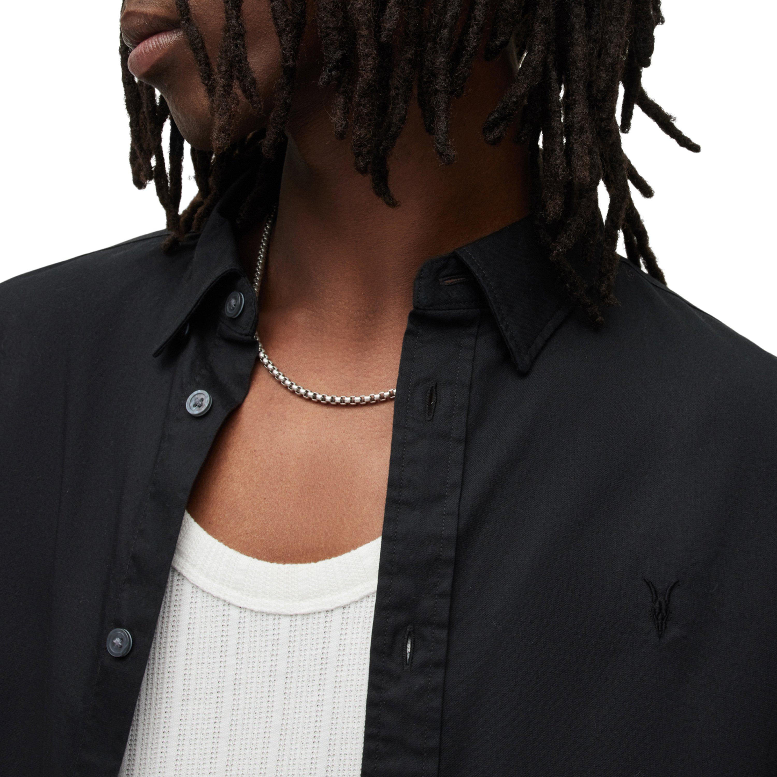 Black - AllSaints - Hawthorn Long Sleeve Shirt - 5