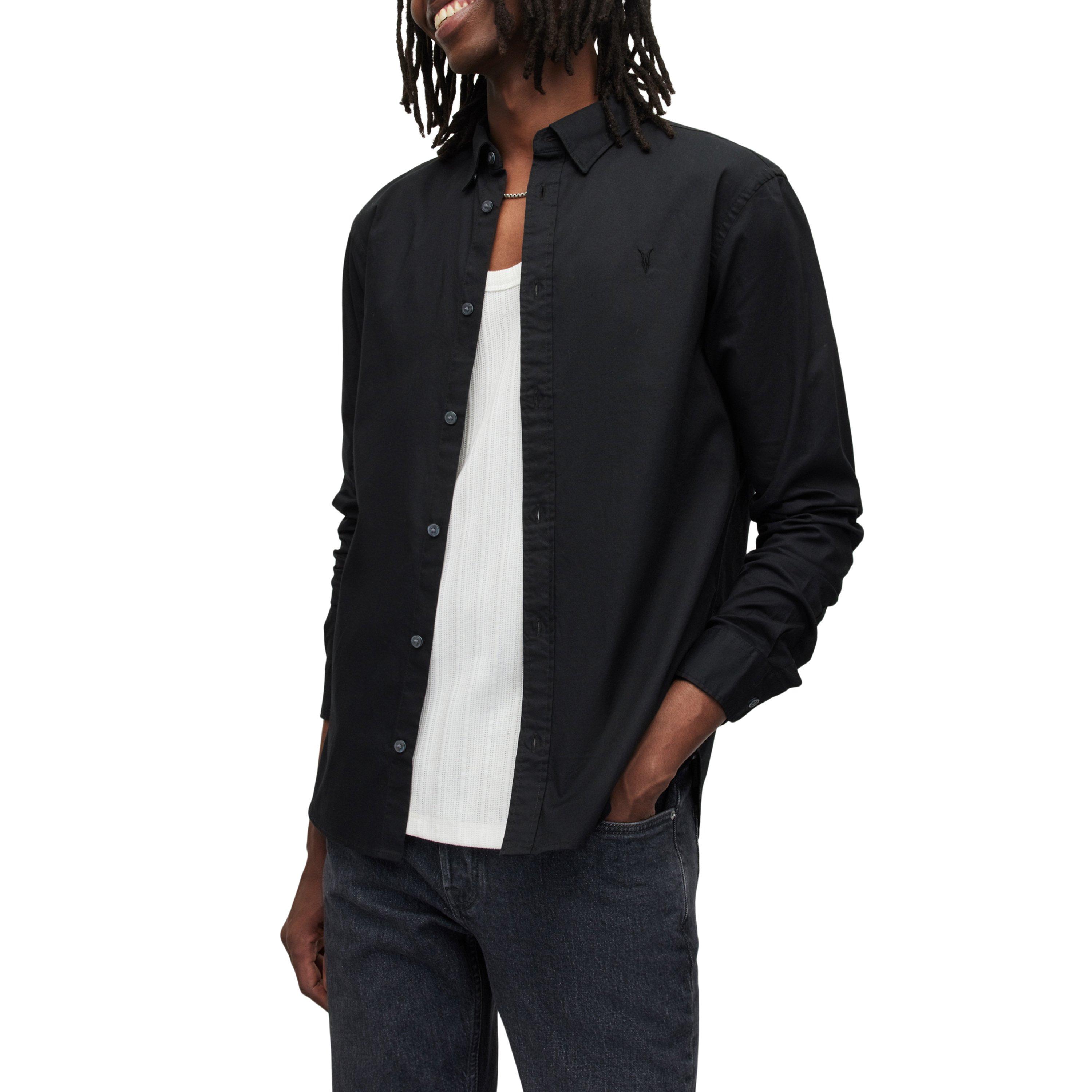 Black - AllSaints - Hawthorn Long Sleeve Shirt - 6