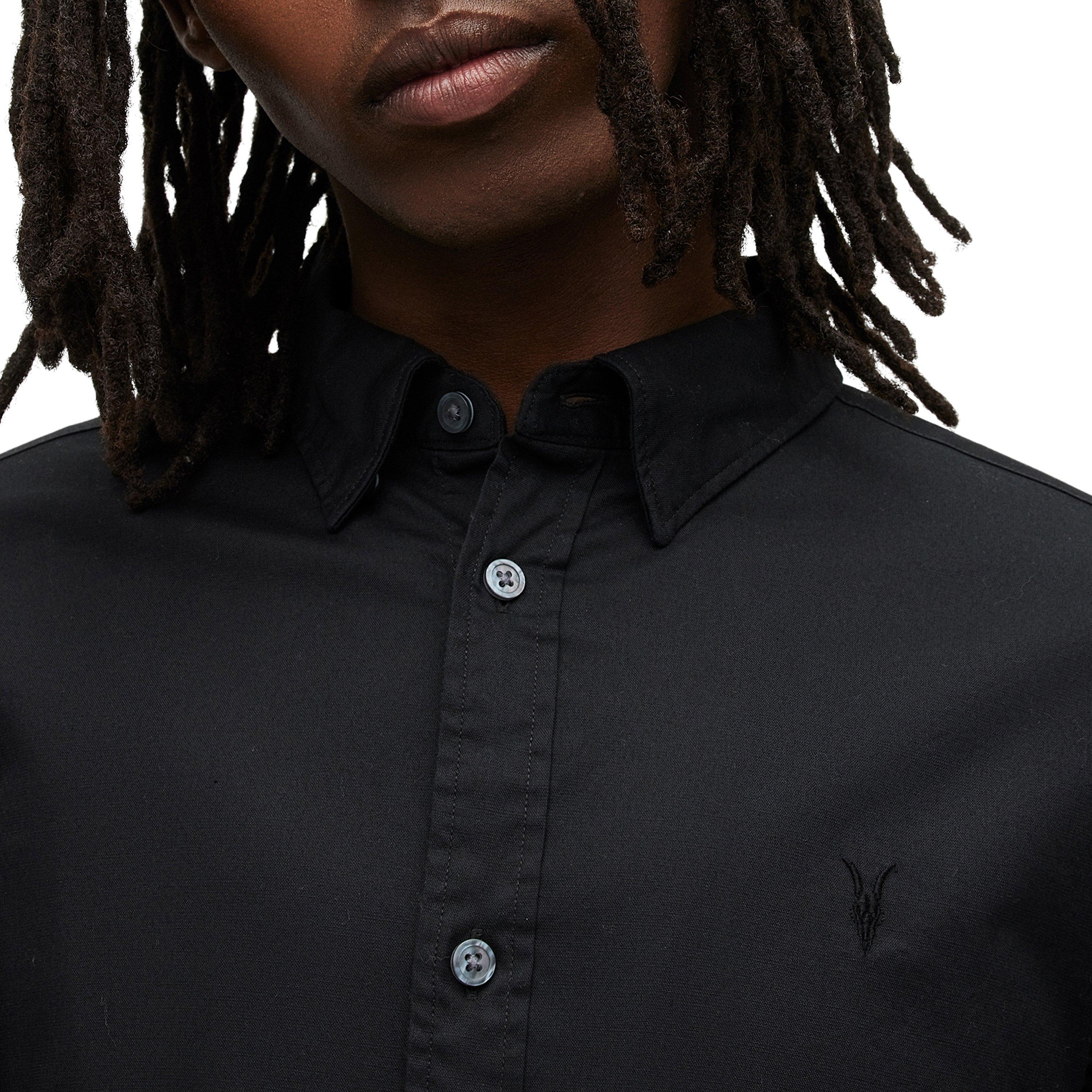 Black - AllSaints - Hawthorn Long Sleeve Shirt - 7