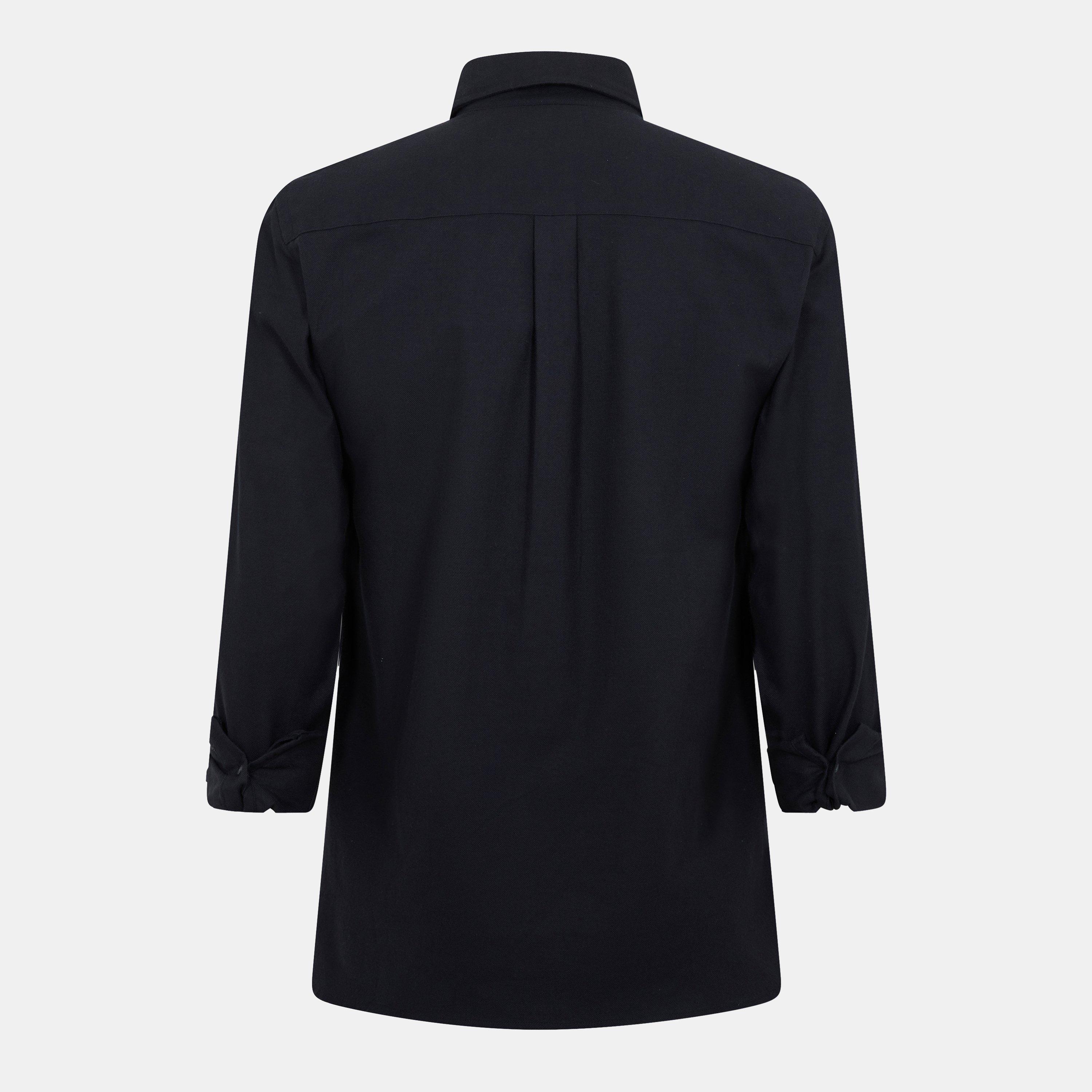 Saddle - Lyle and Scott - Men's Long-Sleeve Flannel Plain Shirt - 2