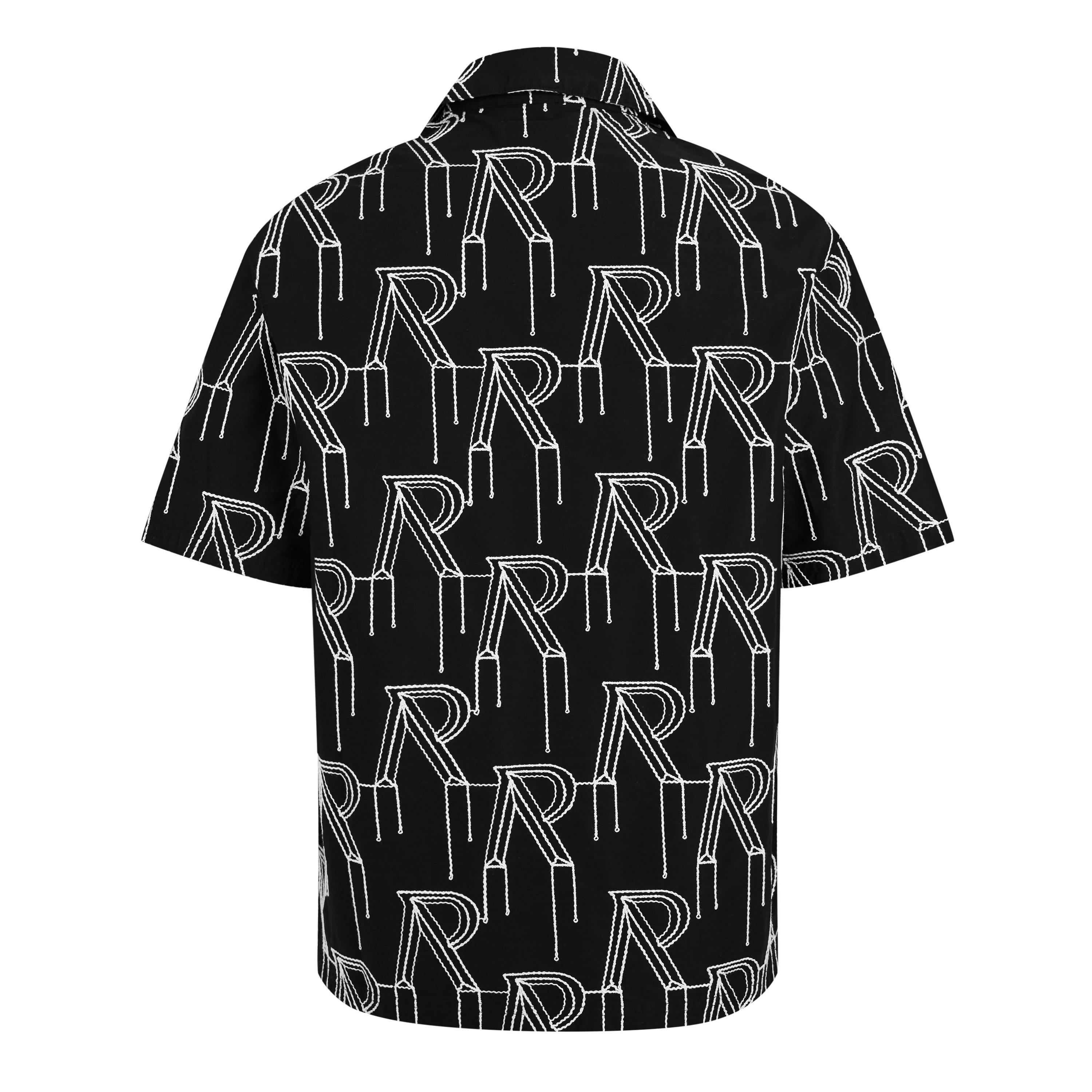 Black - Represent - Men's Rep Embroidered Pattern Design Shirt - 6