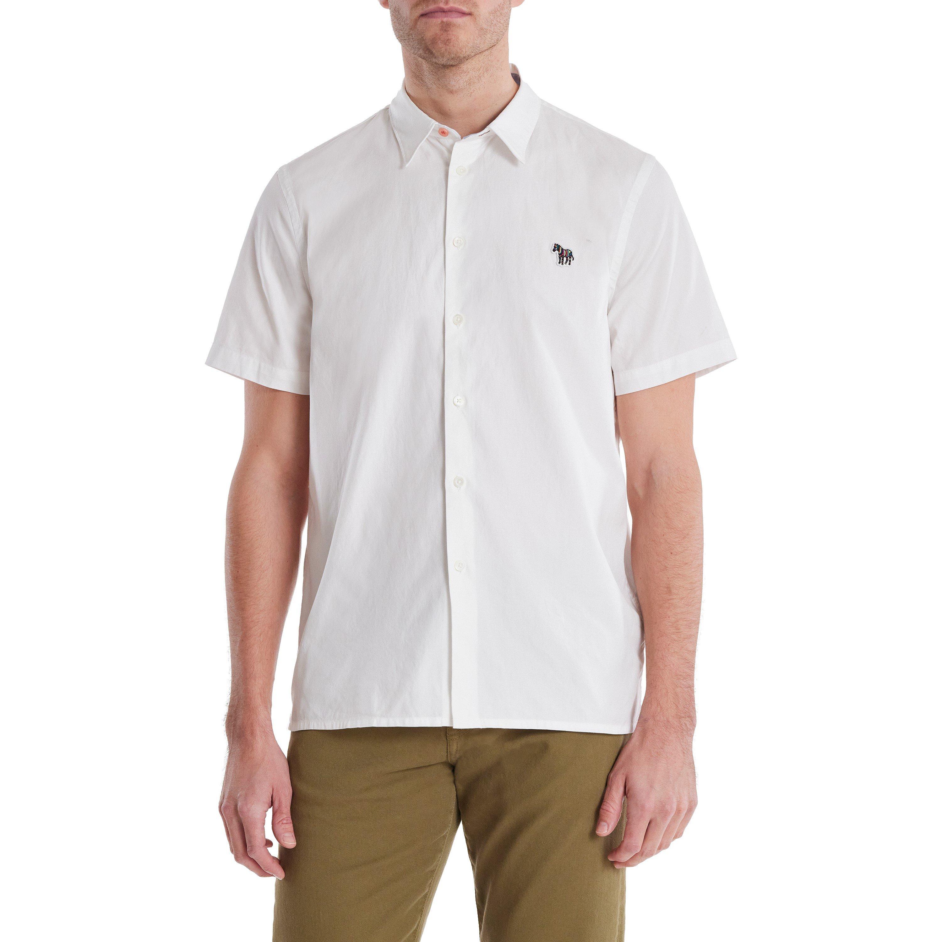 White 01 - PS Paul Smith - Short Sleeve Zebra Shirt - 2