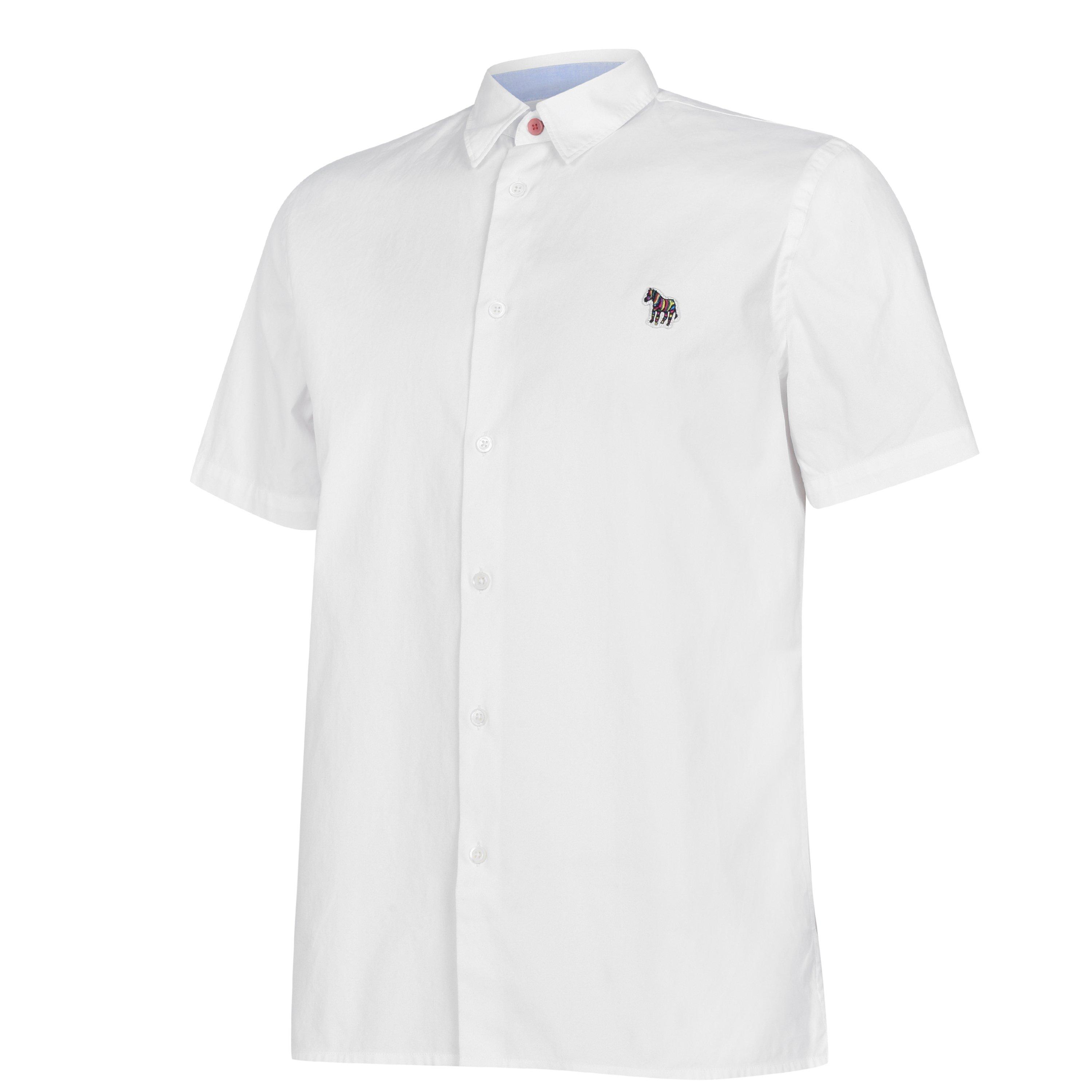 White 01 - PS Paul Smith - Short Sleeve Zebra Shirt - 8