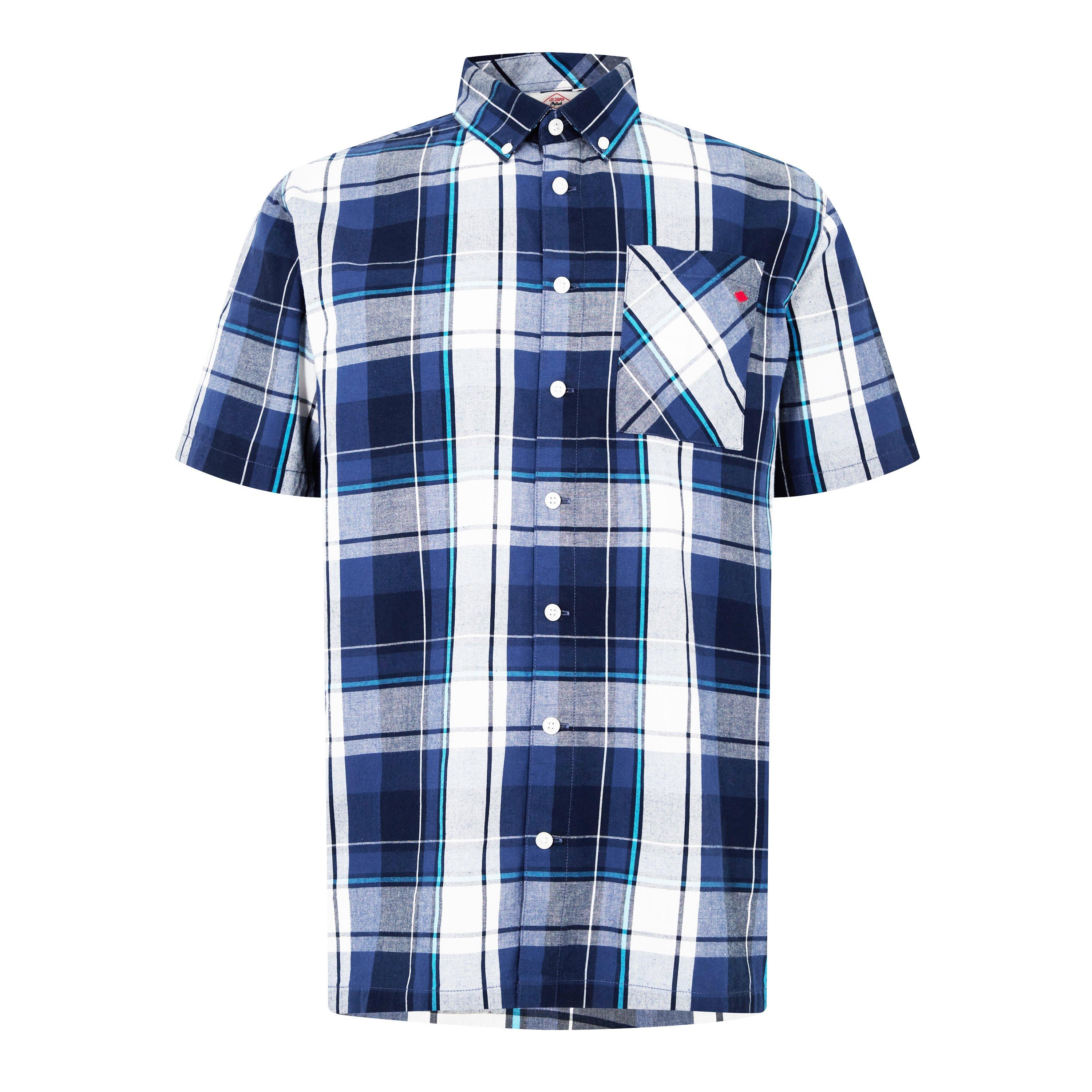 Navy Check - Lee Cooper - Men's Check Shirt - 1