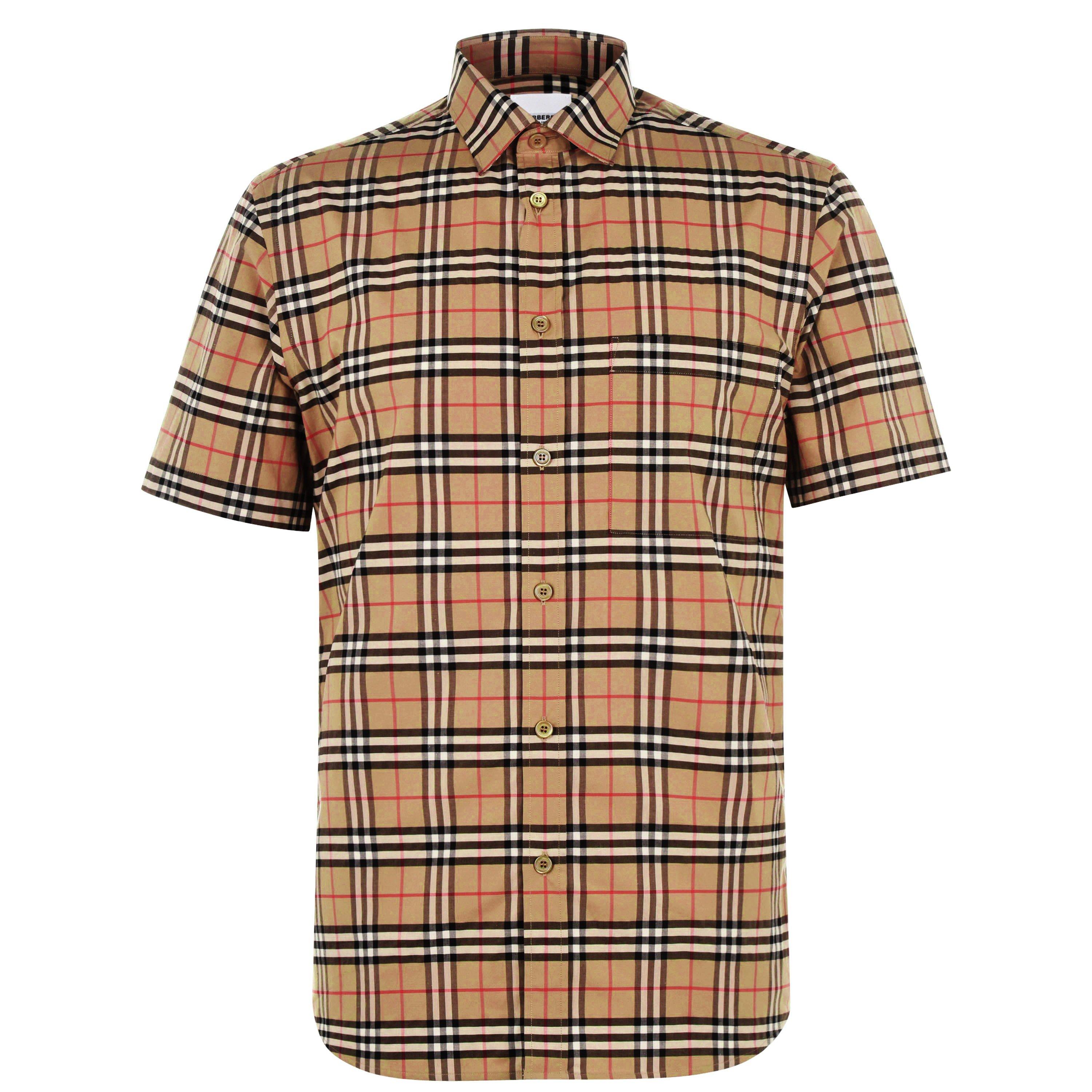 Arc B Chk A7028 - Burberry - Men's Check Cotton Shirt - 5