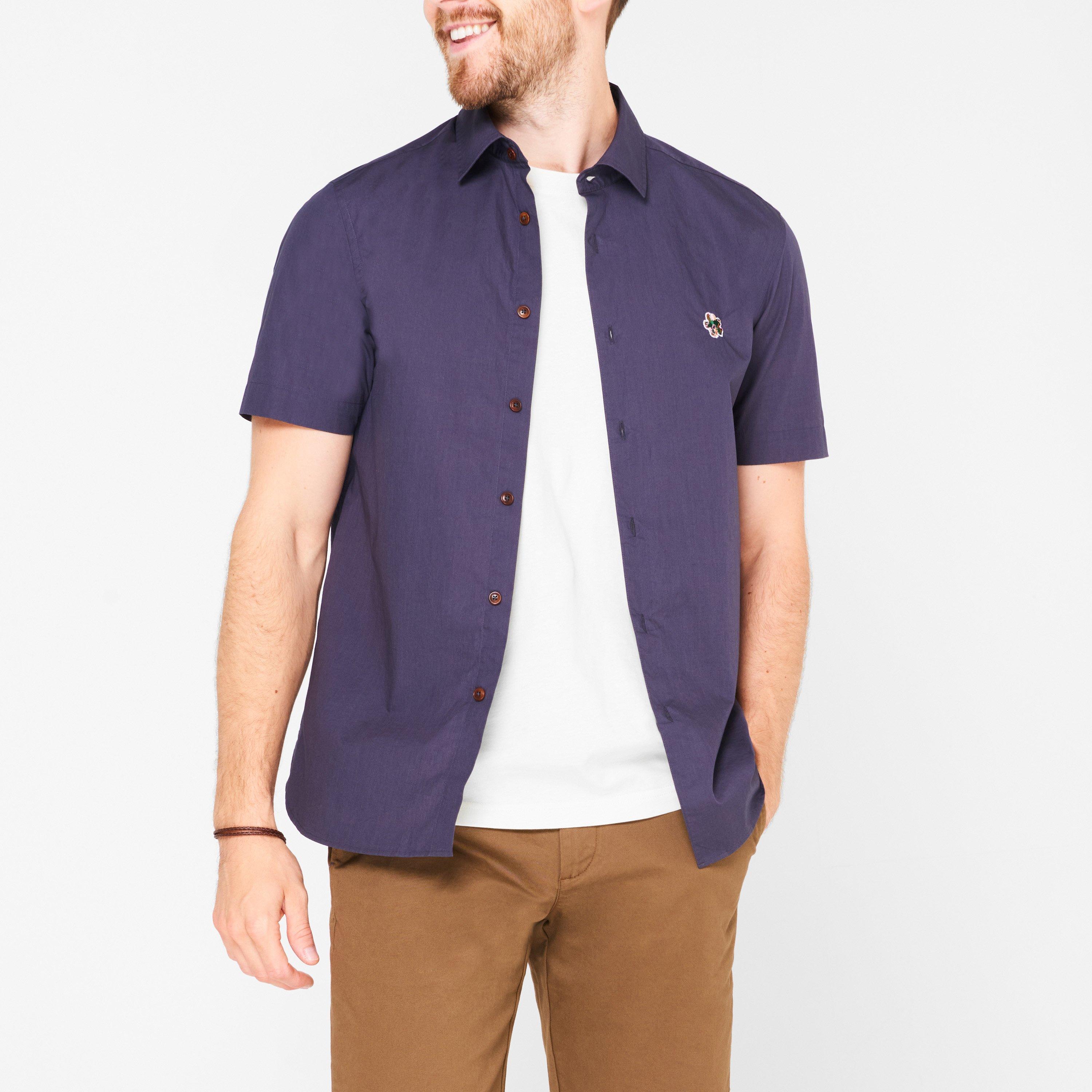 Dk-Navy - Ted Baker - Fonsho Short Sleeve Shirt - 2