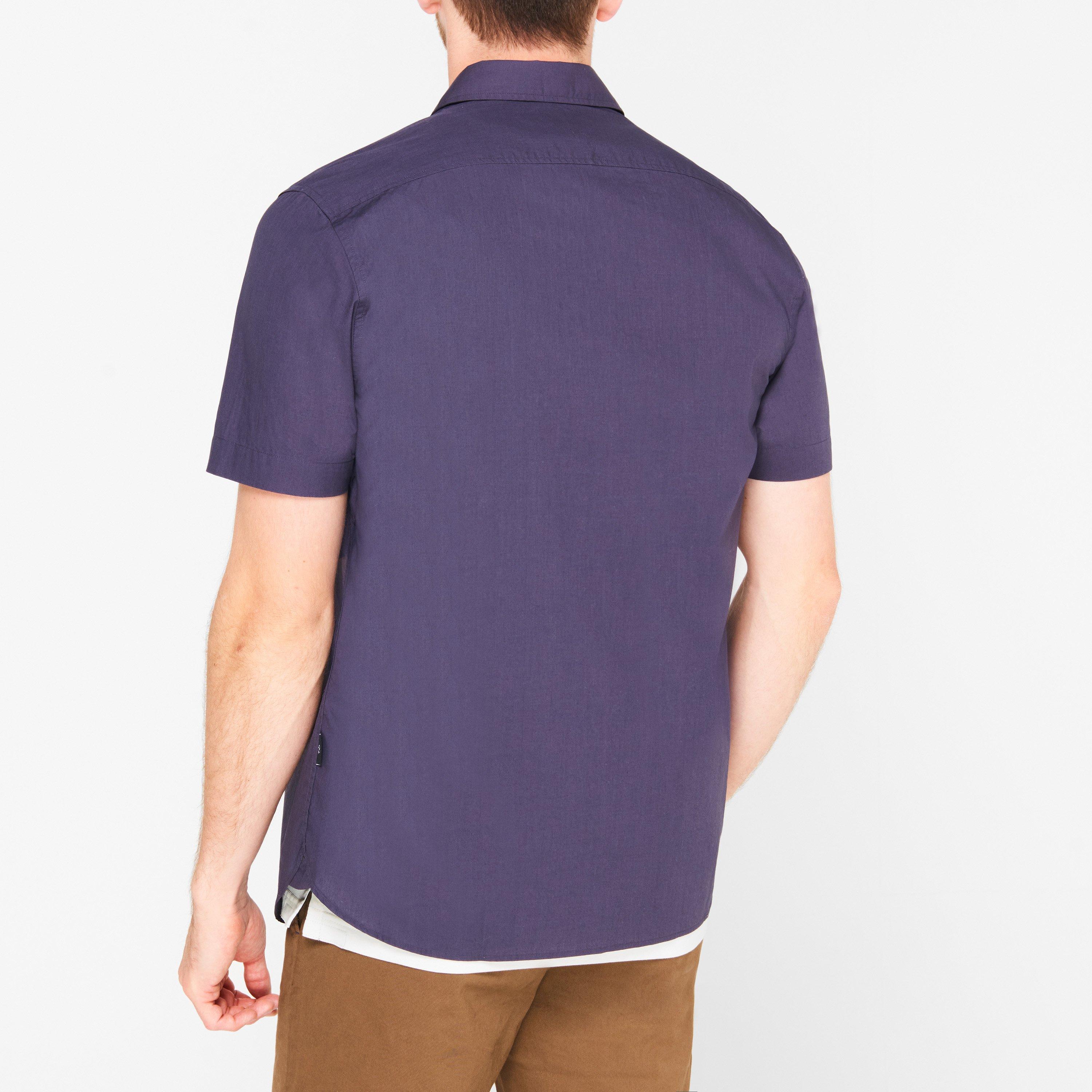 Dk-Navy - Ted Baker - Fonsho Short Sleeve Shirt - 3
