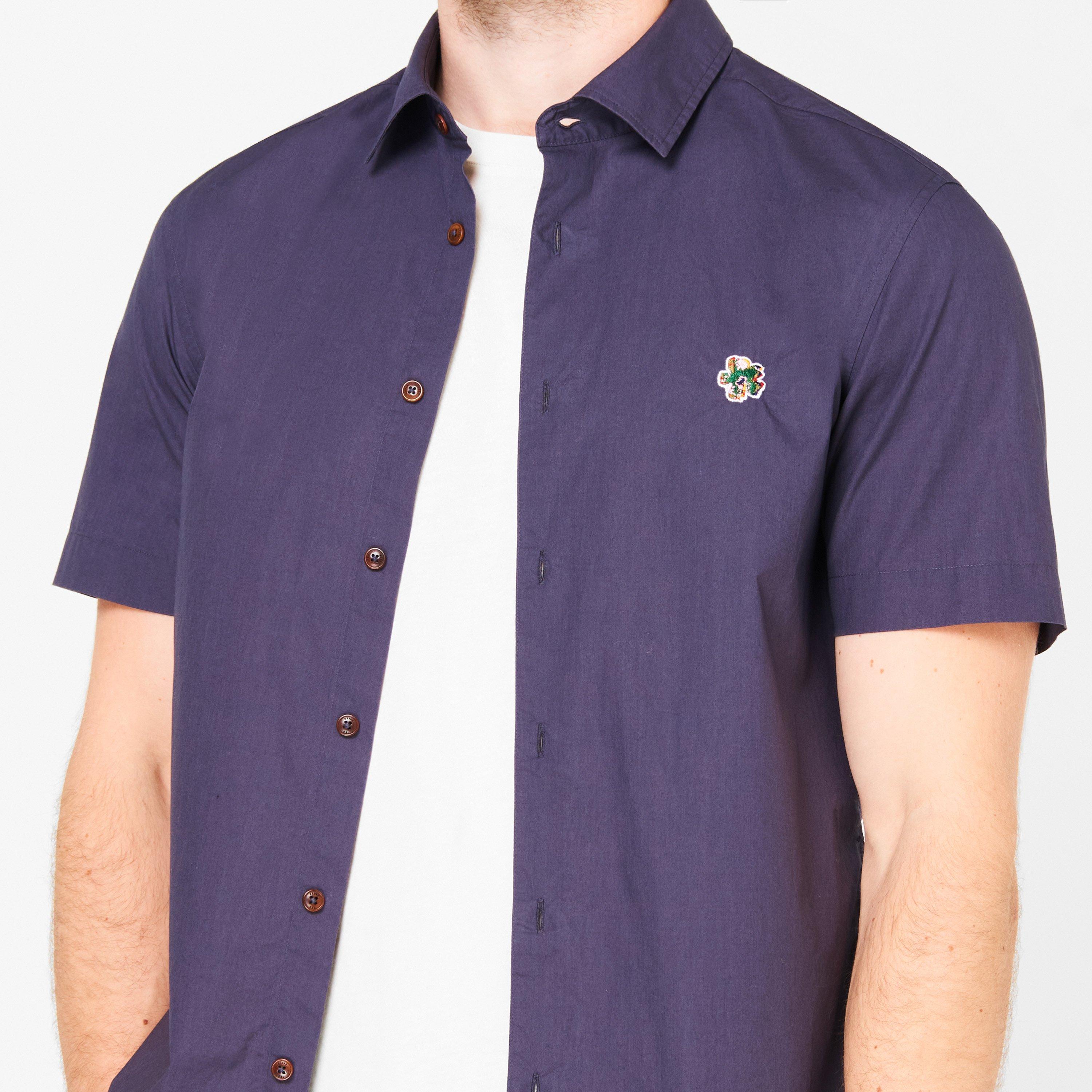 Dk-Navy - Ted Baker - Fonsho Short Sleeve Shirt - 4