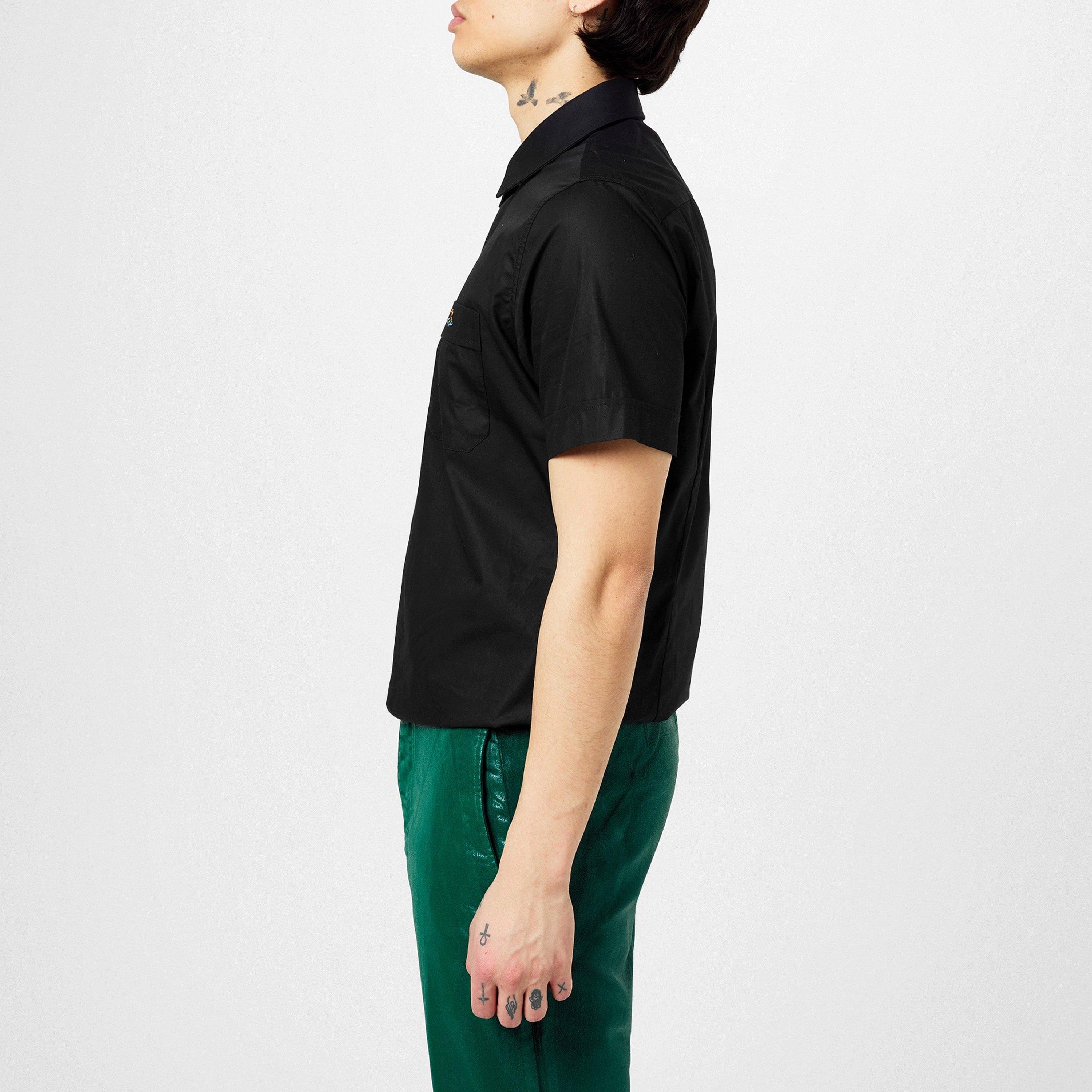 Black - Vivienne Westwood - Men's Cotton Classic Saturn Orb Short-Sleeved Shirt - 5