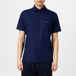 Vivienne Westwood MenS Cotton Classic Saturn Orb Short Sleeved Shirt