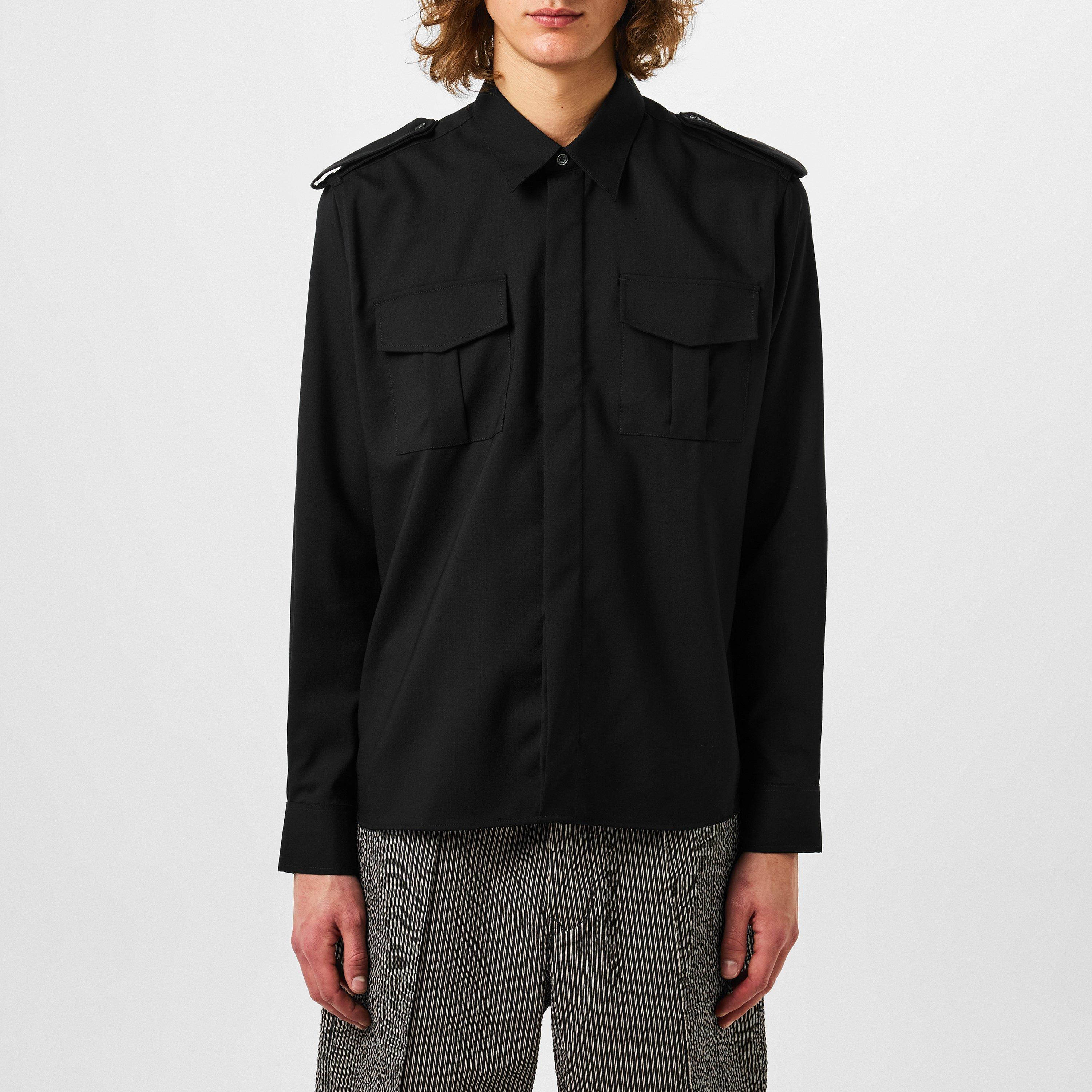 BLACK/001 - Ami Paris - Military Shirt - 3