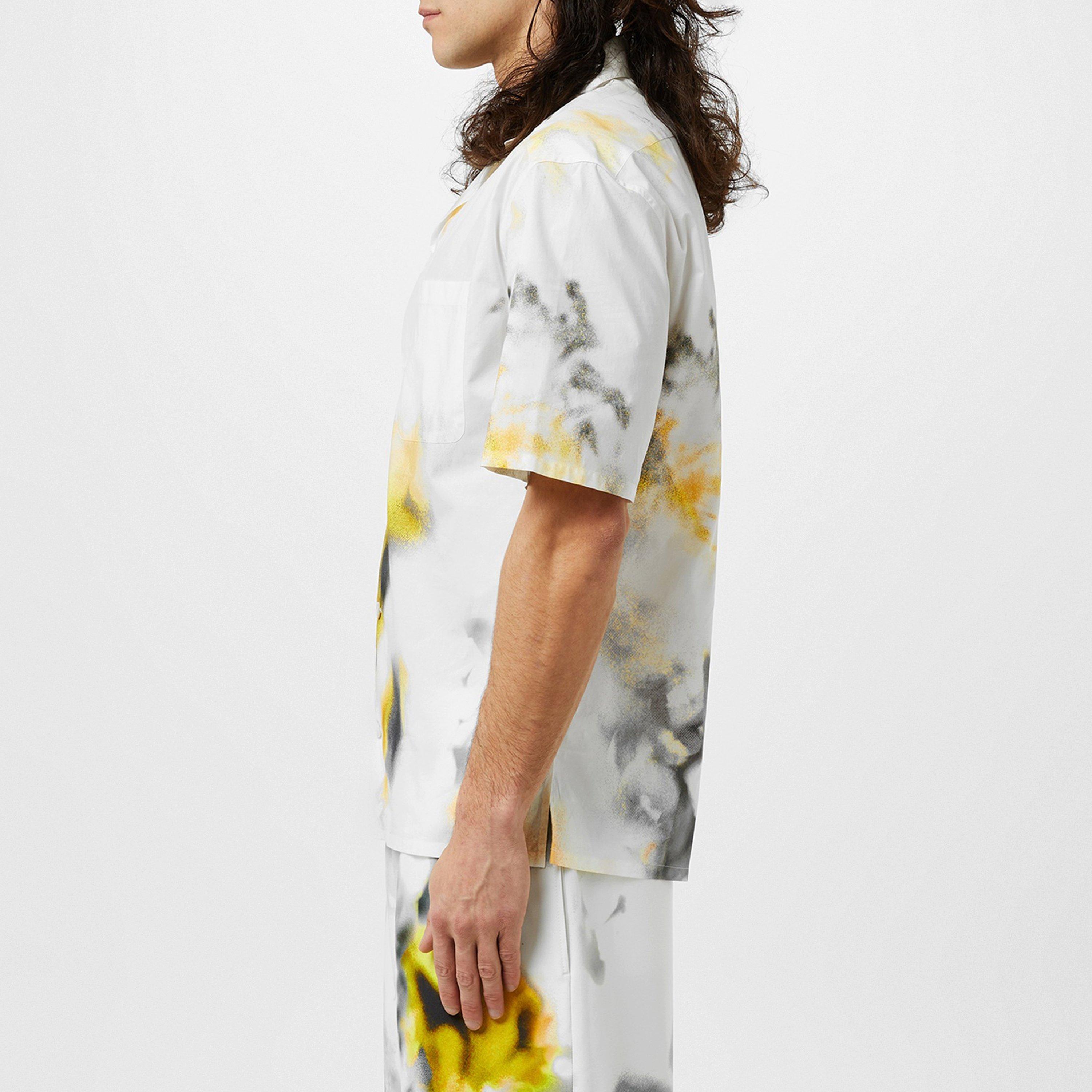 White / Yellow - Alexander McQueen - Obscured Flower Vacation Shirt - 2