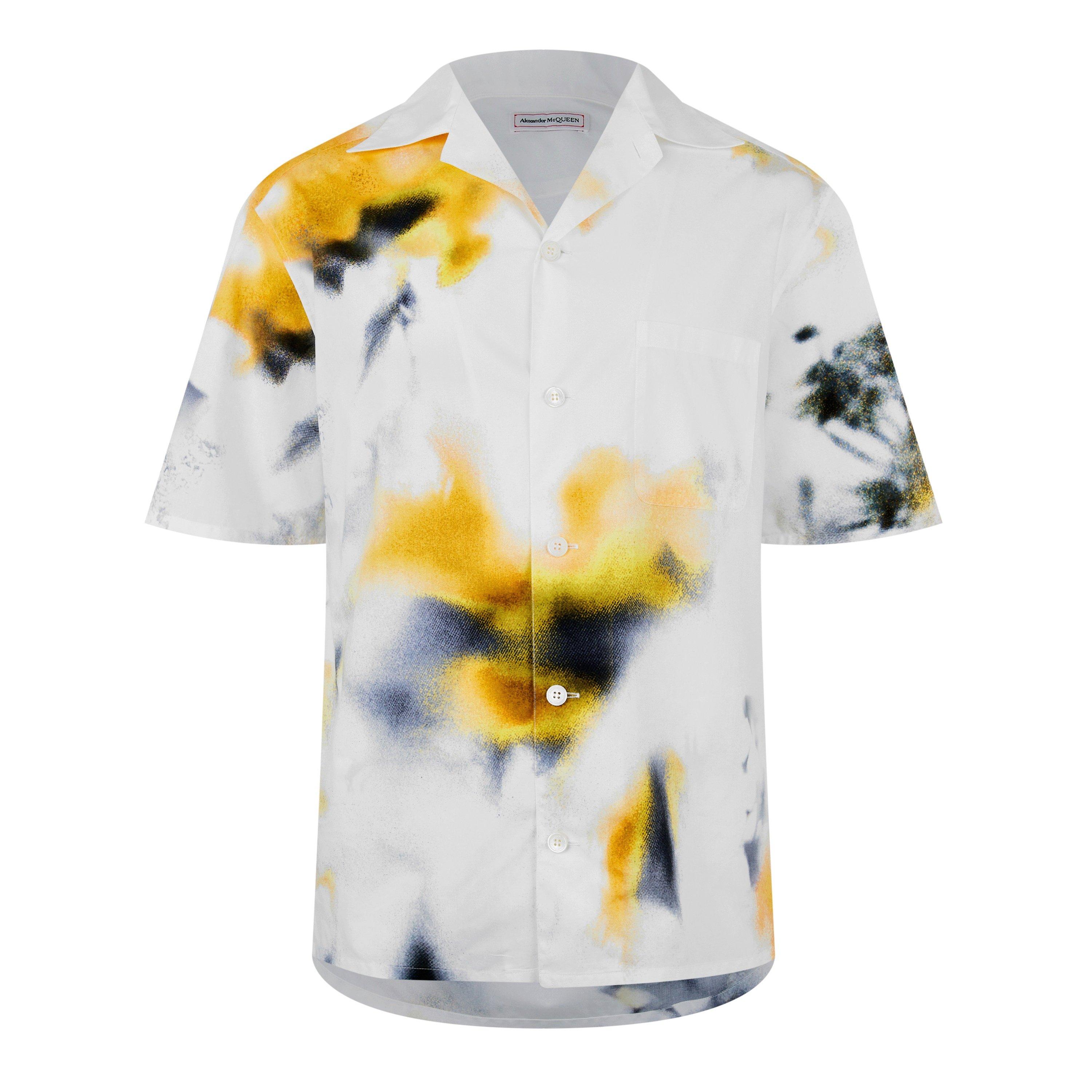 White / Yellow - Alexander McQueen - Obscured Flower Vacation Shirt - 5
