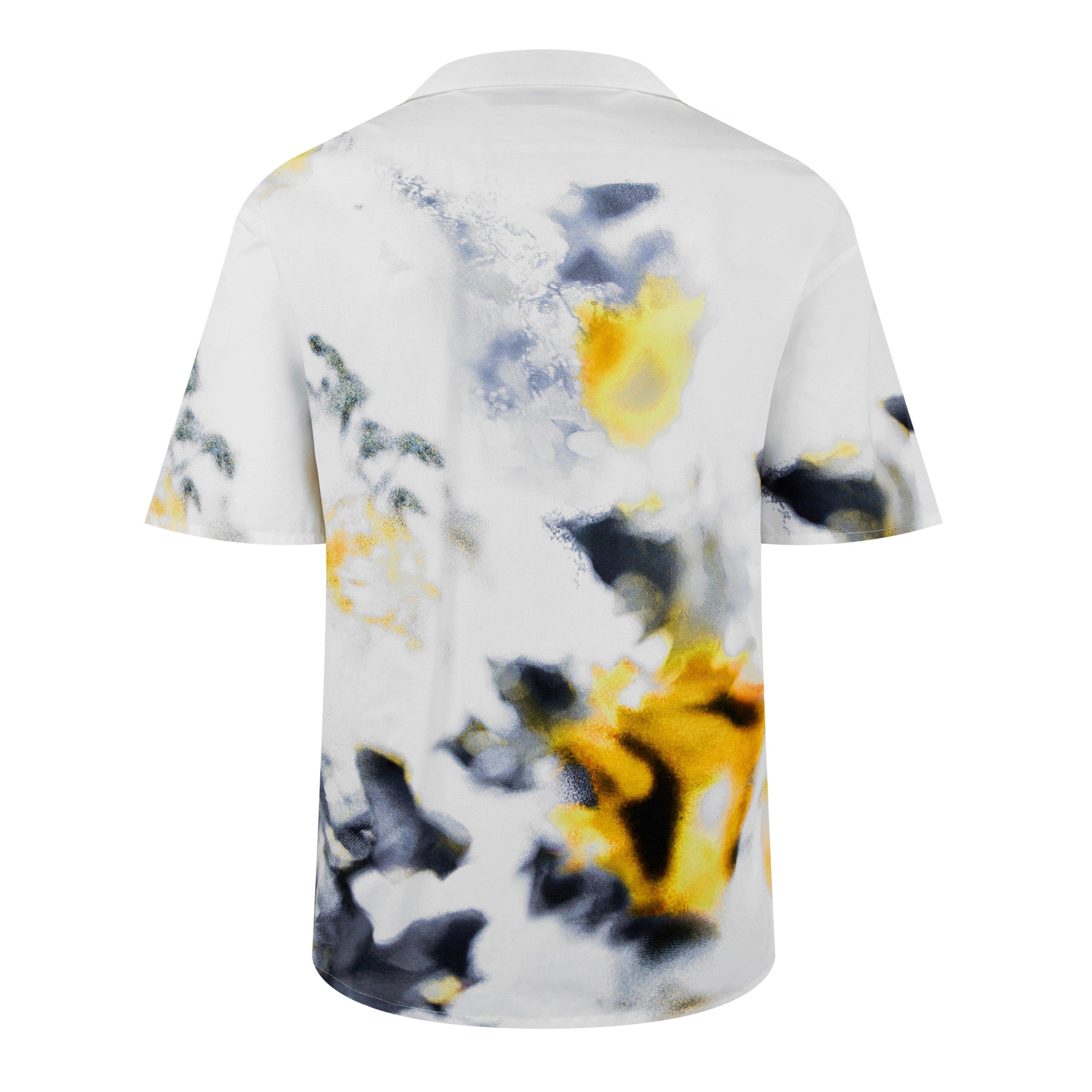 White / Yellow - Alexander McQueen - Obscured Flower Vacation Shirt - 6