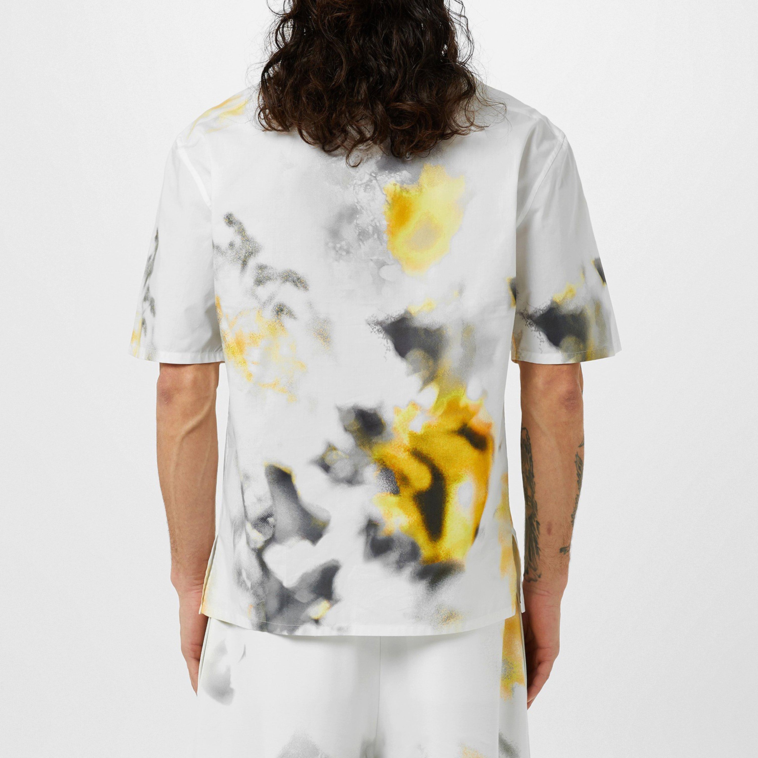 White / Yellow - Alexander McQueen - Obscured Flower Vacation Shirt - 3