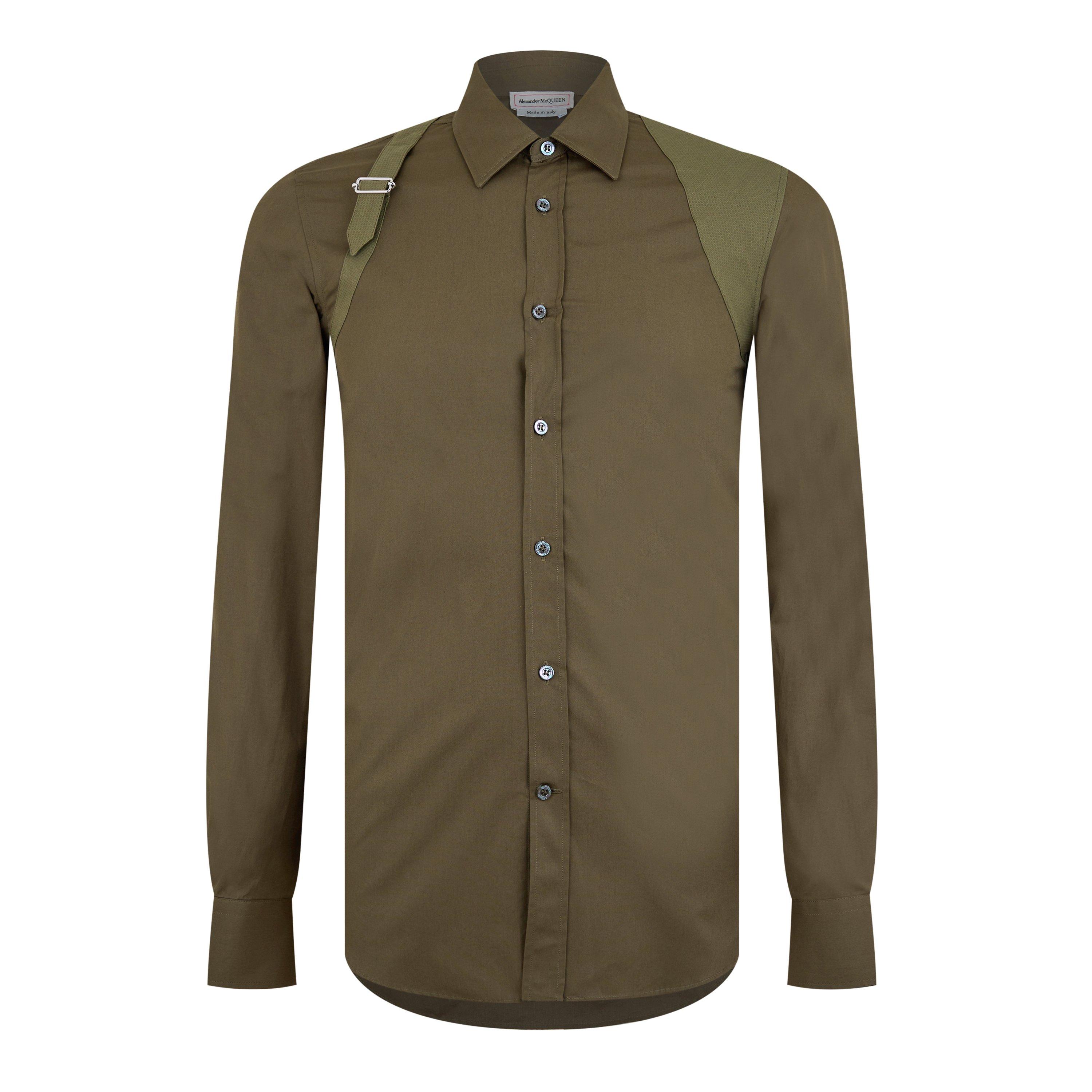 Alexander McQueen Military Harness Shirt Plain Shirt Long