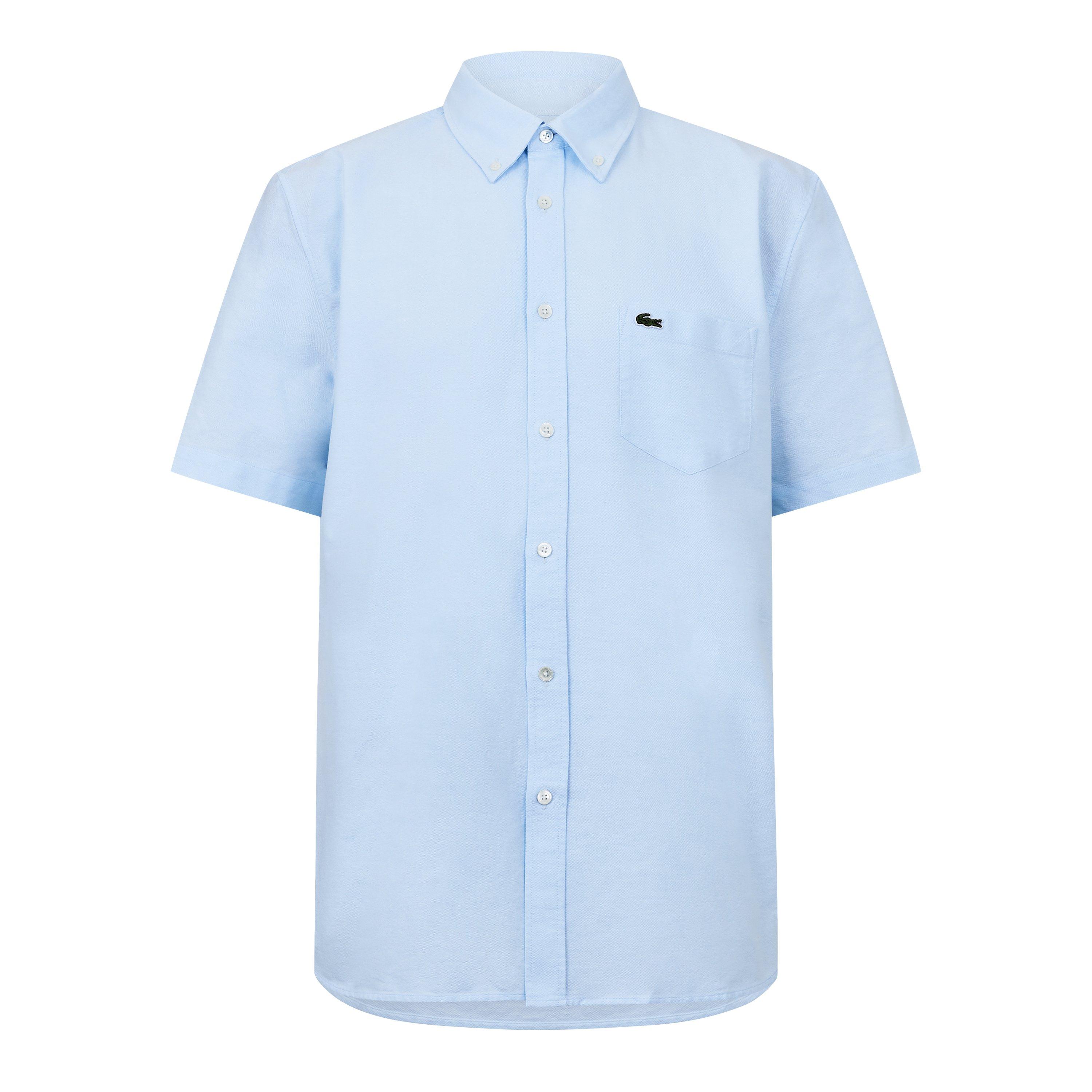 Lacoste Short Sleeve Oxford Shirt Mens - Blue F6Z - S