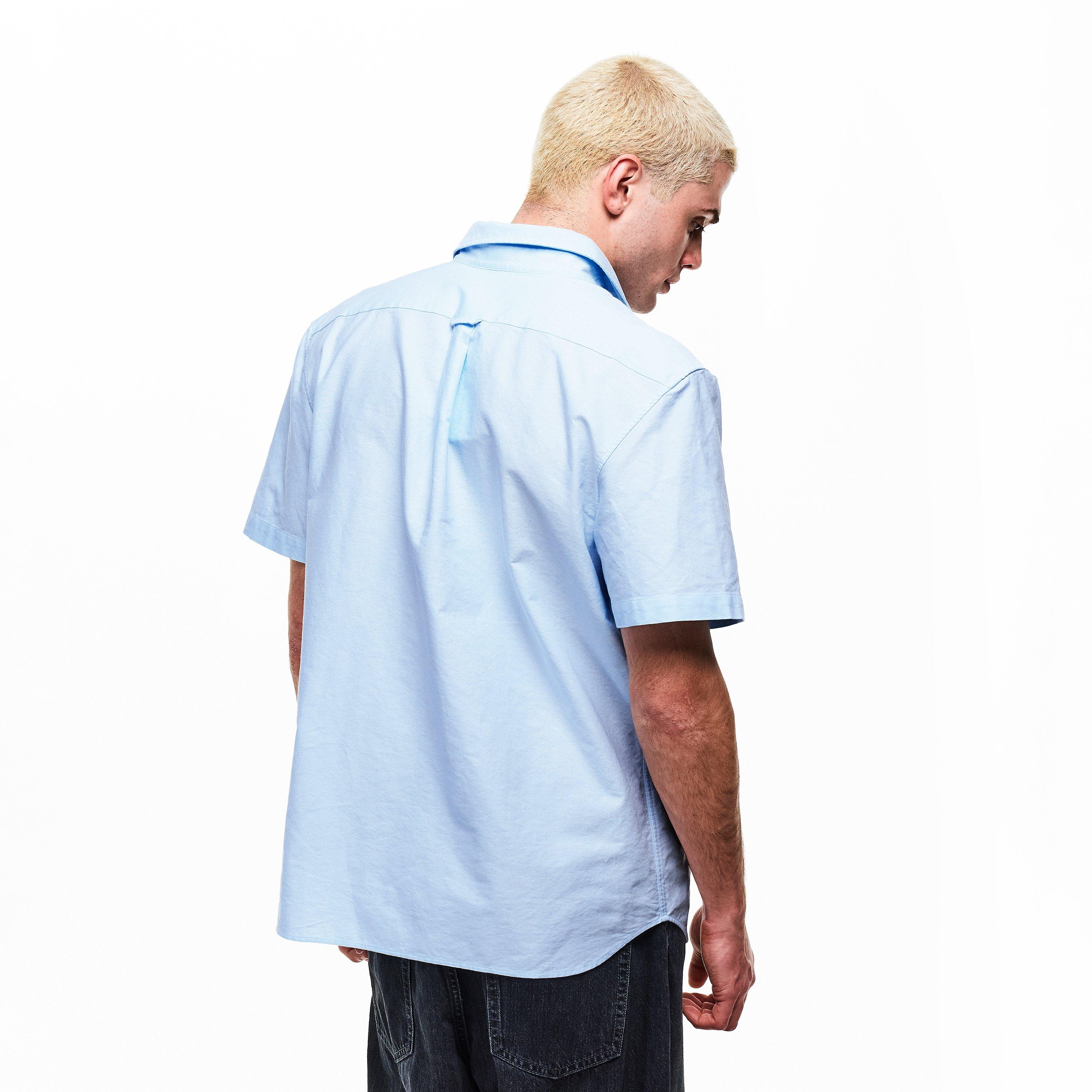 Blue F6Z - Lacoste - Short Sleeve Oxford Shirt Mens - 4