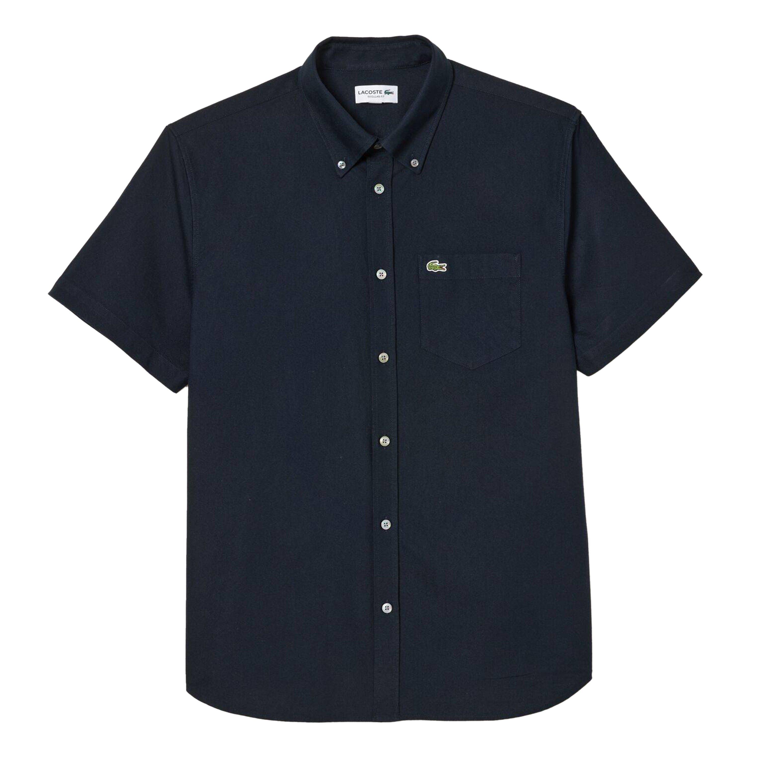 Lacoste Men's Short Sleeve Oxford Shirt - Navy F2w - S