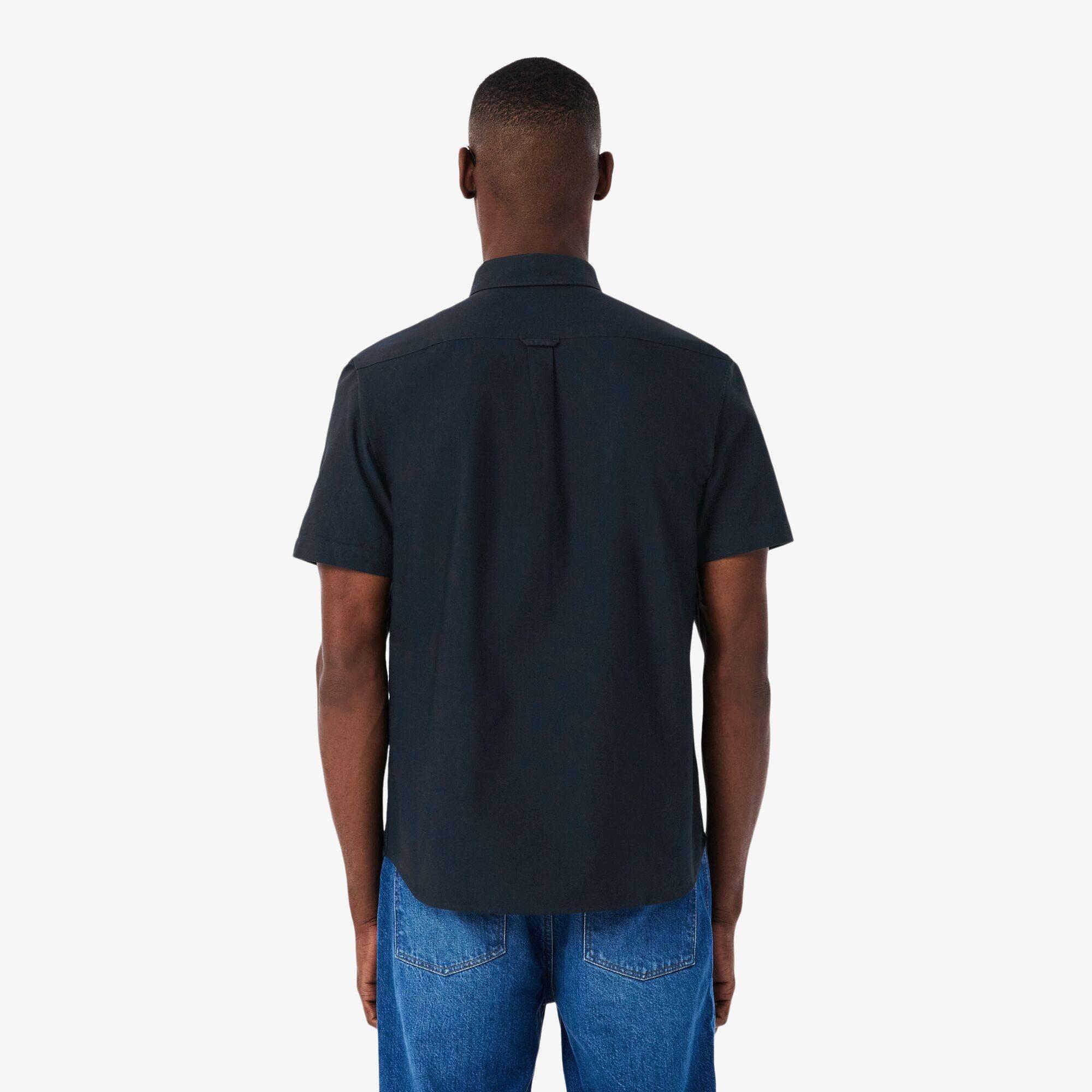 Navy F2W - Lacoste - Short Sleeve Oxford Shirt Mens - 4