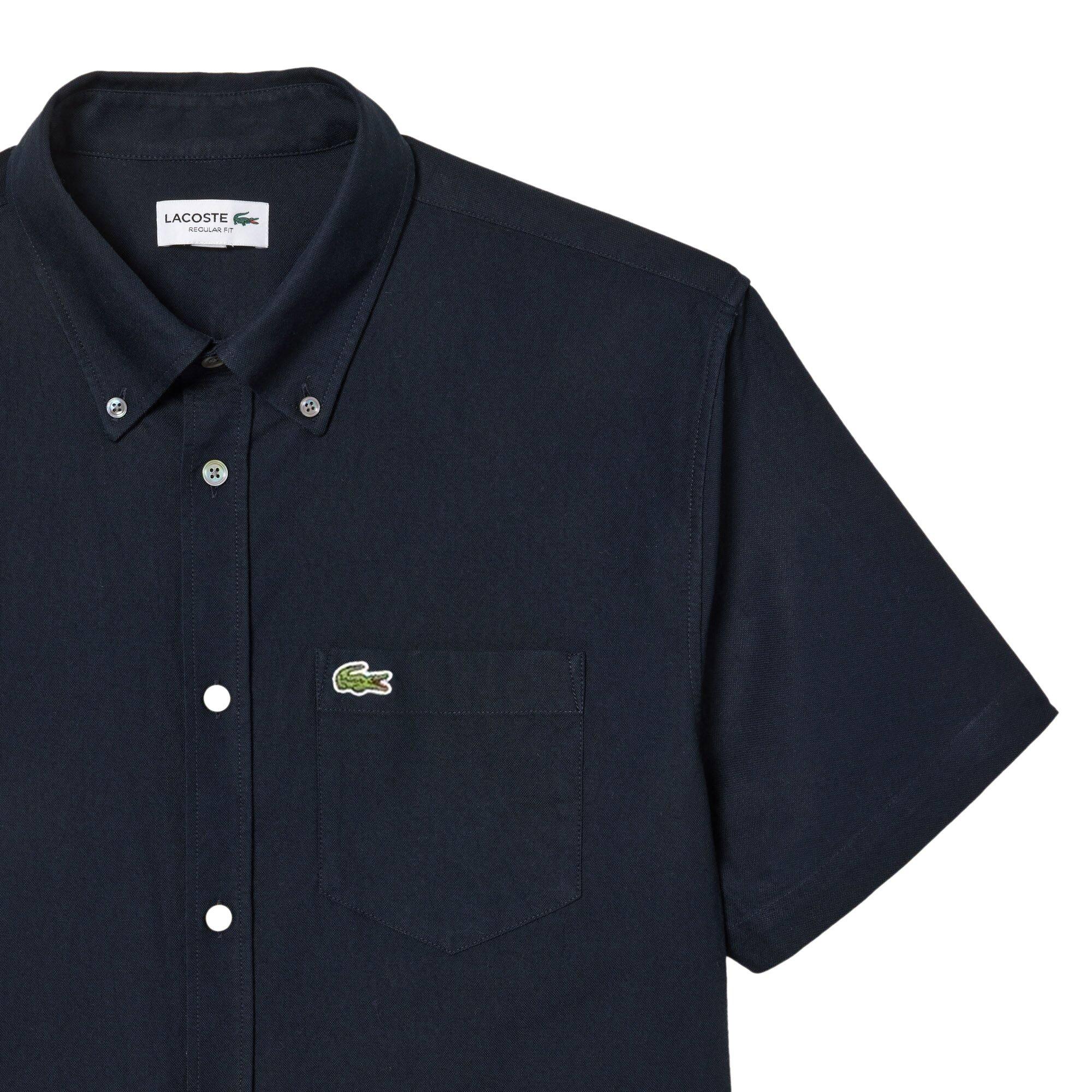 Navy F2W - Lacoste - Short Sleeve Oxford Shirt Mens - 5