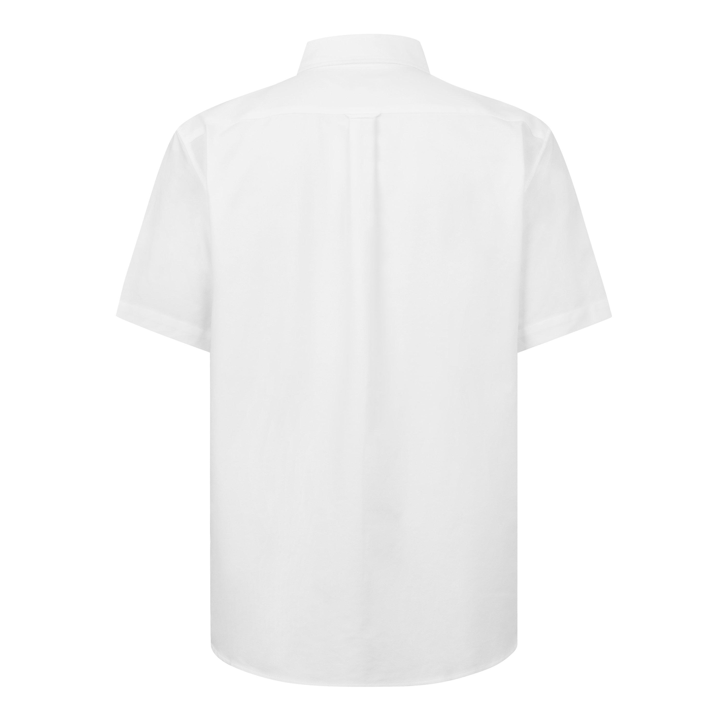 White 001 - Lacoste - Short Sleeve Oxford Shirt Mens - 2