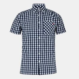 Lee Cooper Check Short Sleeve Shirt Mens