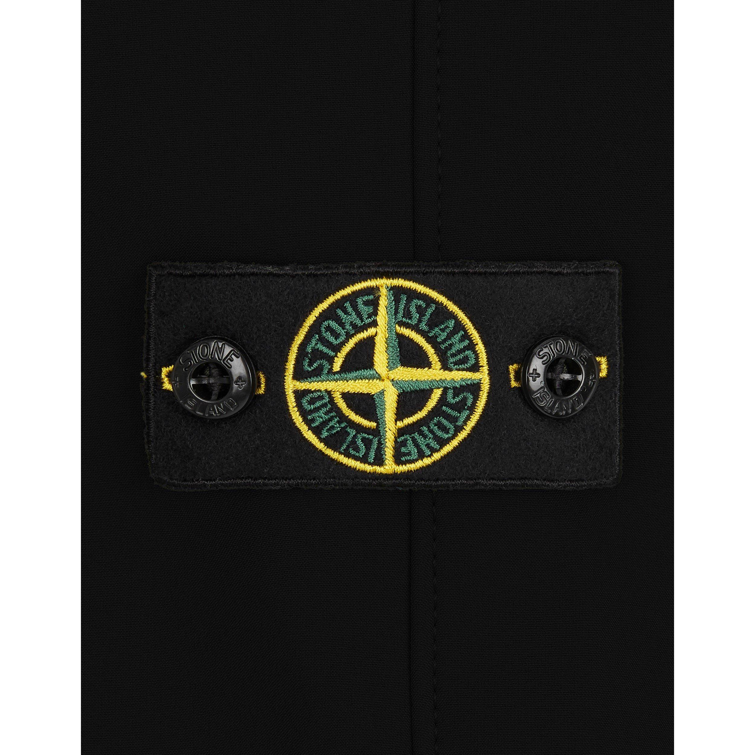 Black V0029 - Stone Island - Kids' Cotton Long Sleeve Softshell Jacket - 4