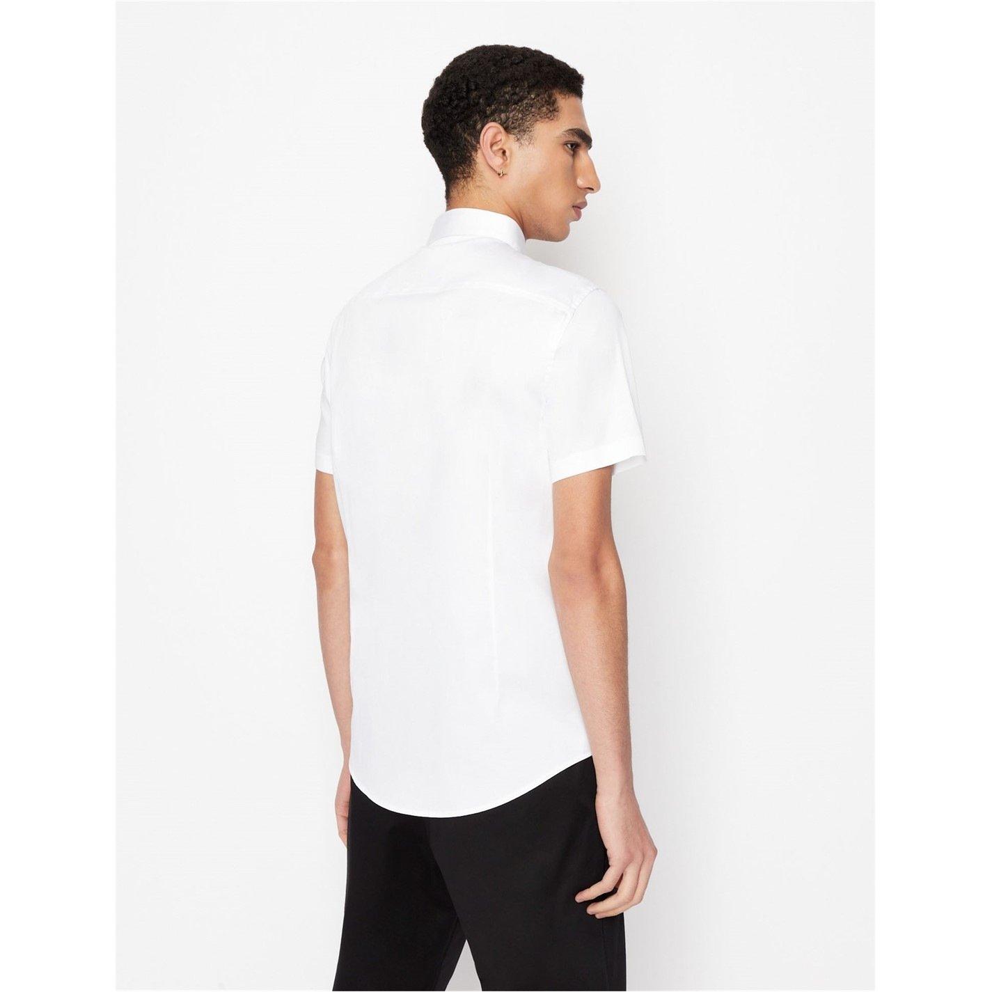 White 0113 - Armani Exchange - Slim Short Sleeve Shirt - 2