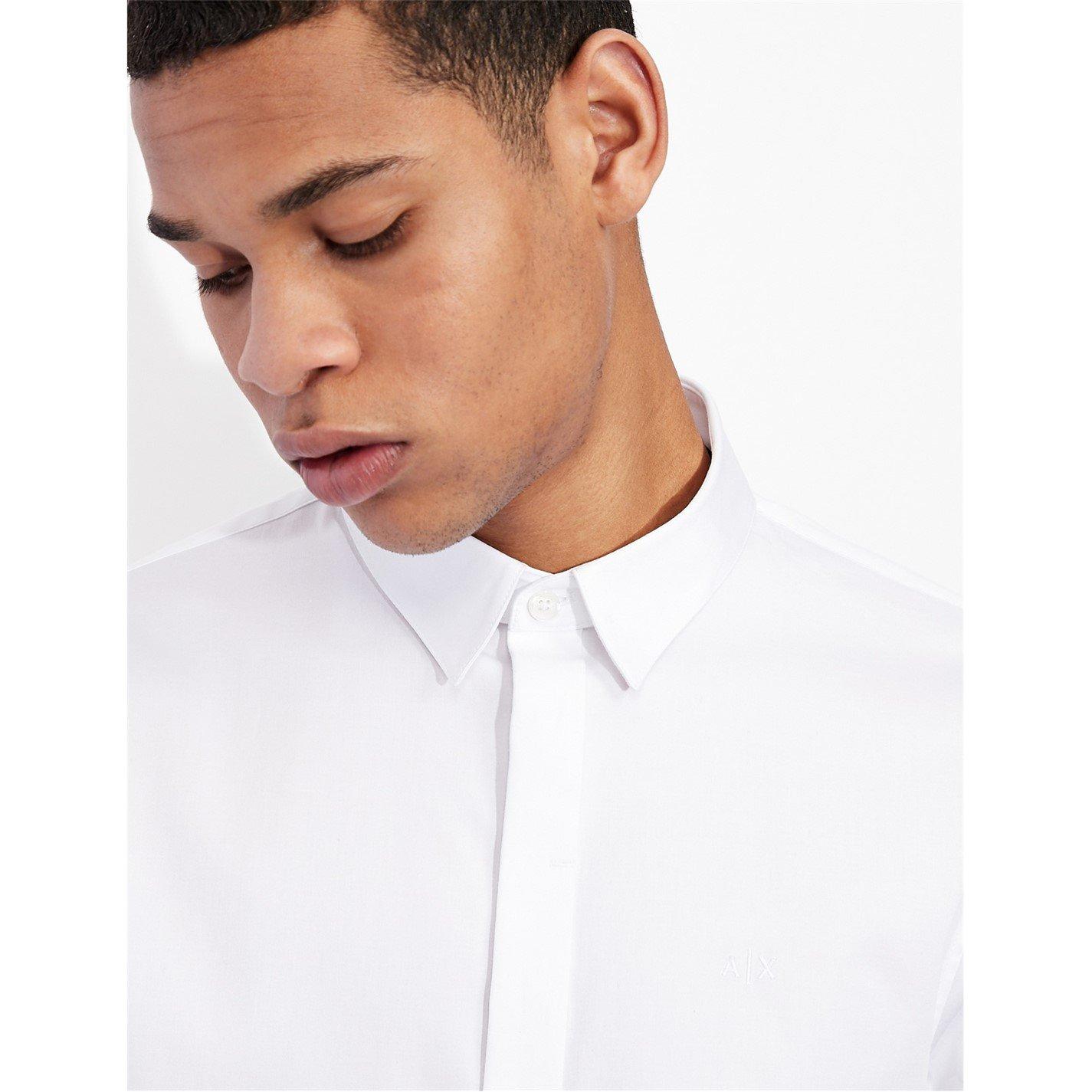 White 0113 - Armani Exchange - Slim Short Sleeve Shirt - 3