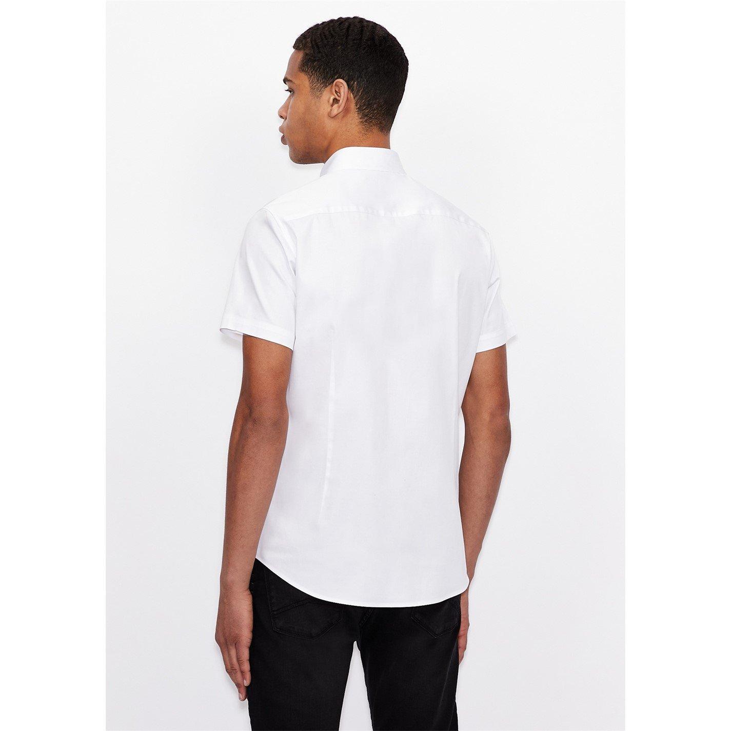 White 0113 - Armani Exchange - Slim Short Sleeve Shirt - 4