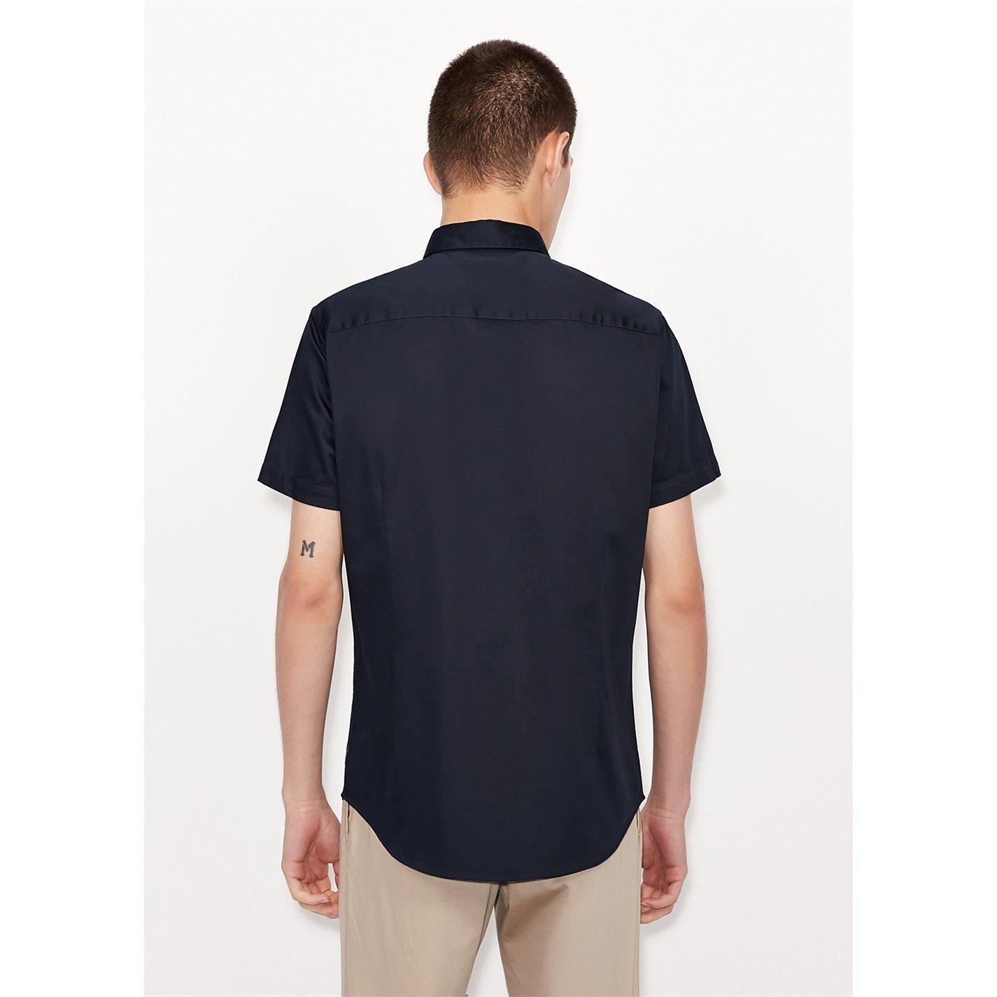 Navy 1510 - Armani Exchange - Slim Short Sleeve Shirt - 3