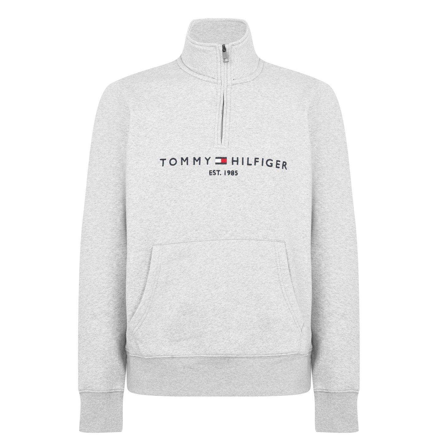 Tommy Hilfiger Logo Mockneck Sweatshirt - Grey P91 - Size 2XL