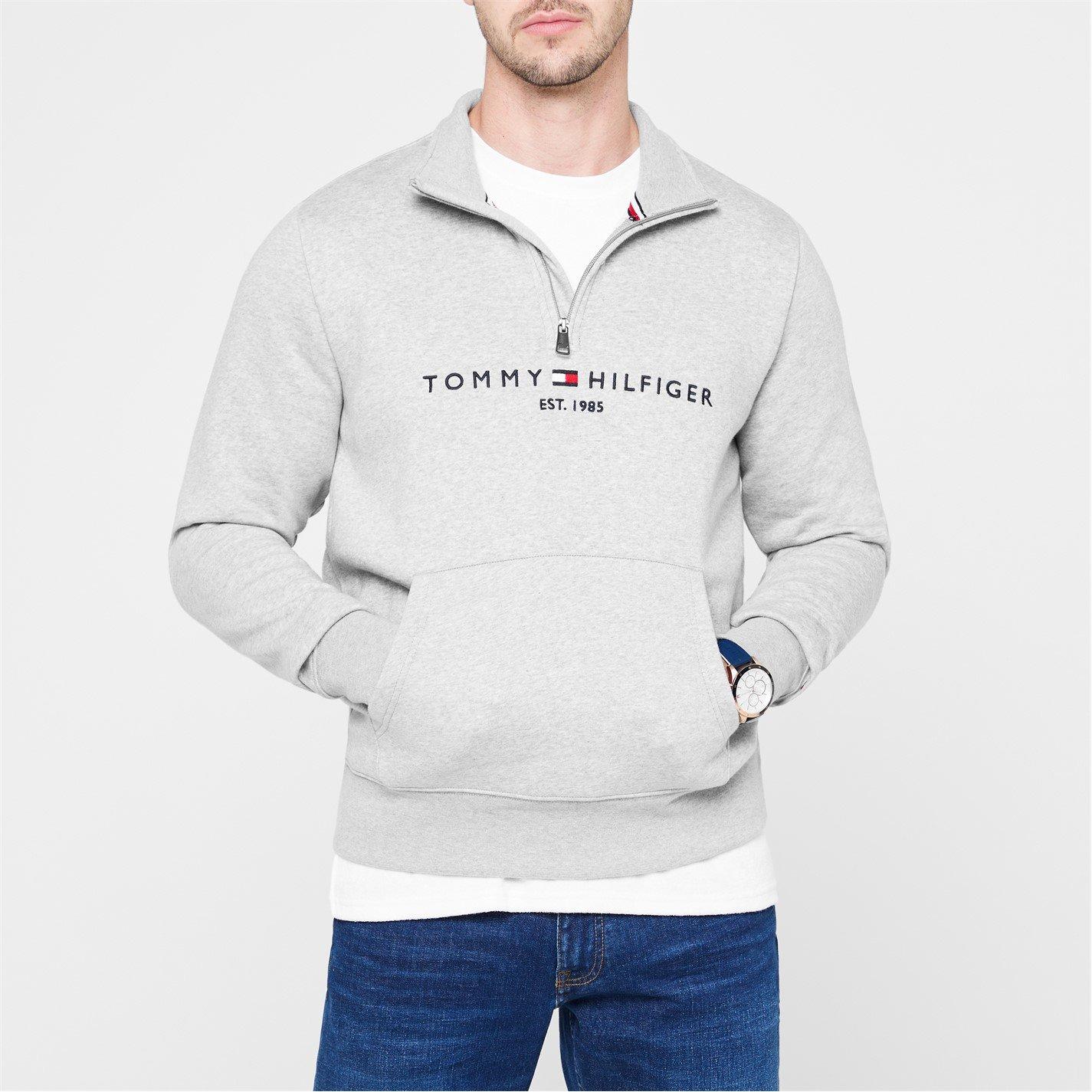 Grey P91 - Tommy Hilfiger - Logo Mockneck Sweatshirt - 3