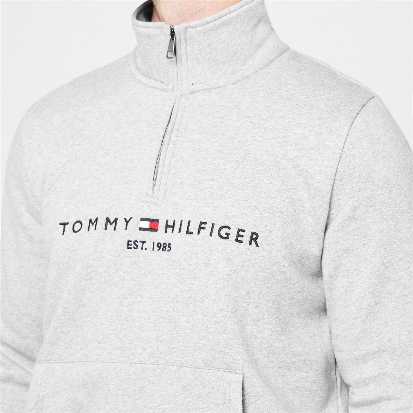 Grey P91 - Tommy Hilfiger - Logo Mockneck Sweatshirt - 5