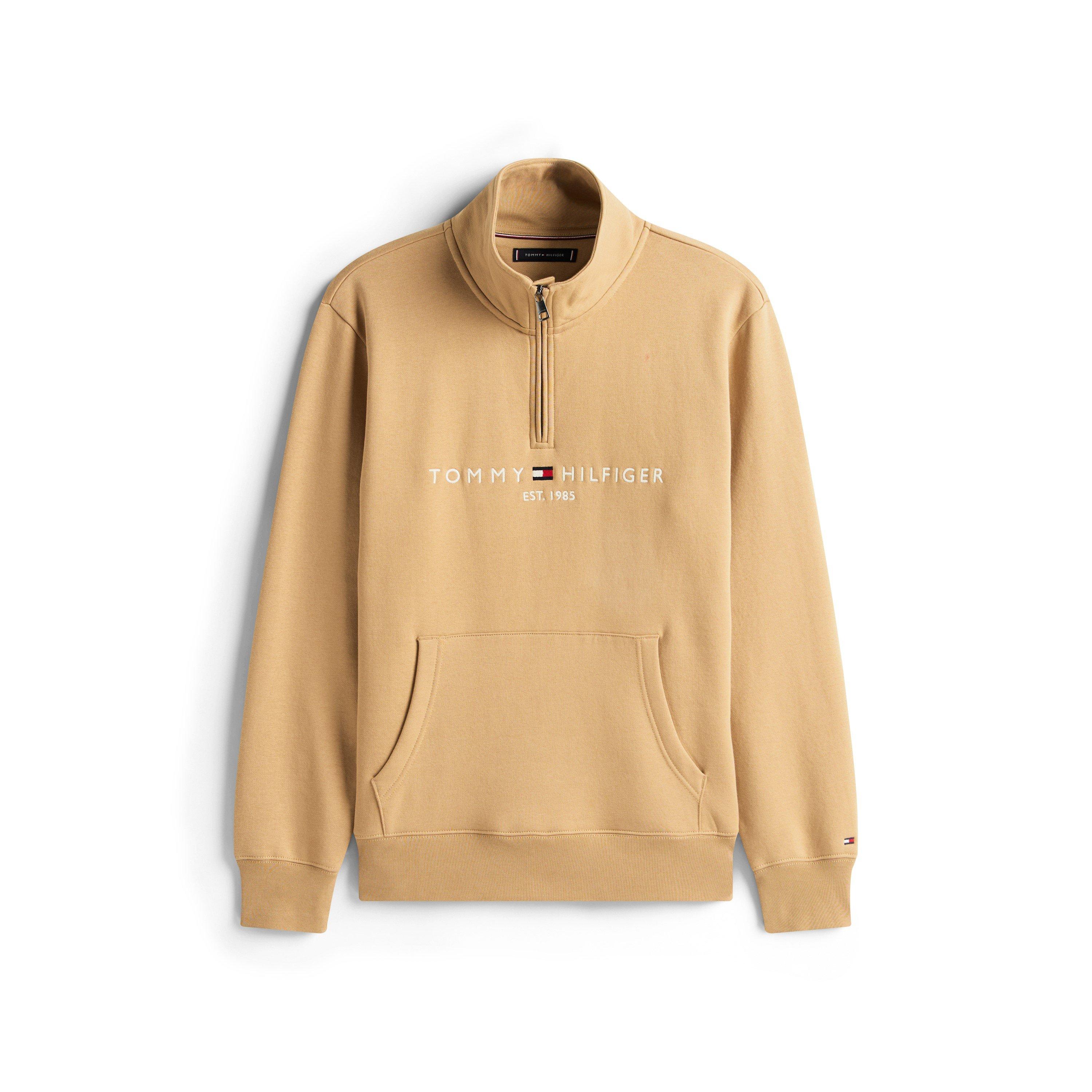 Tommy Hilfiger Men's Logo Mockneck Sweatshirt - Camel Gv7 - 2XL